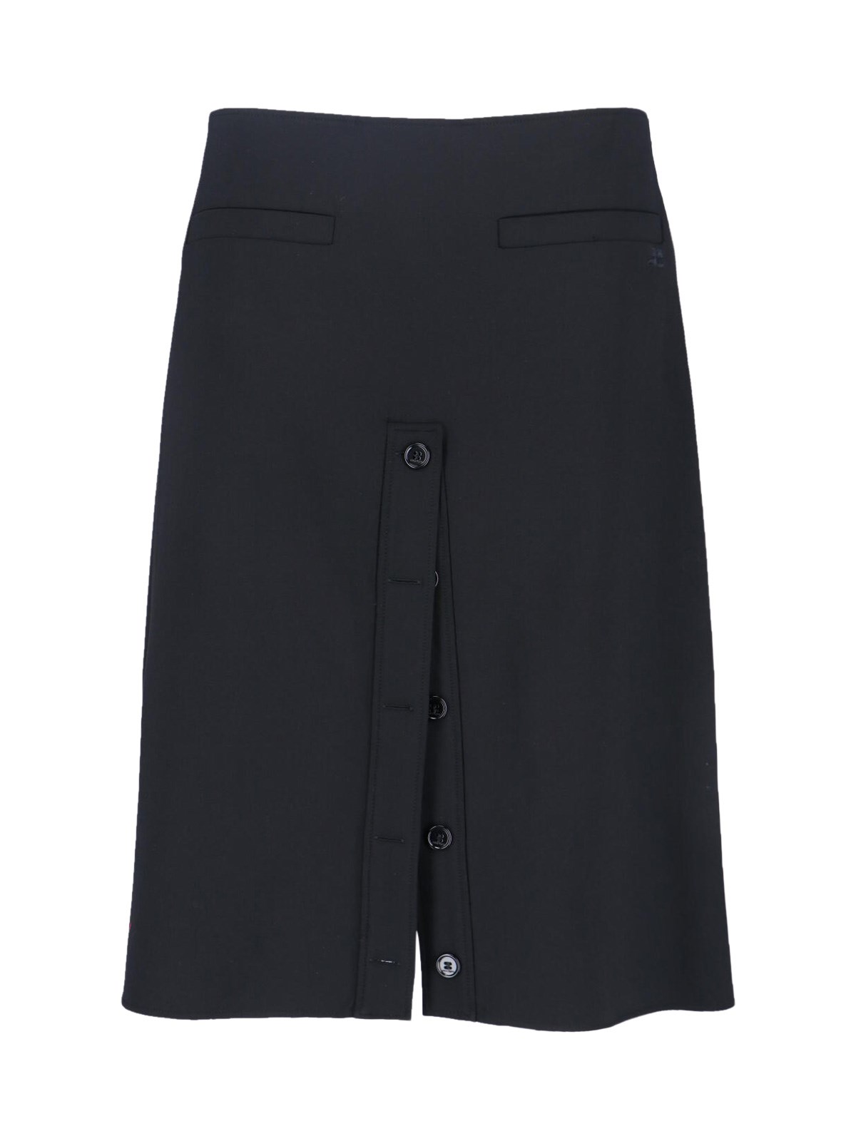Courrèges Logo Midi Skirt