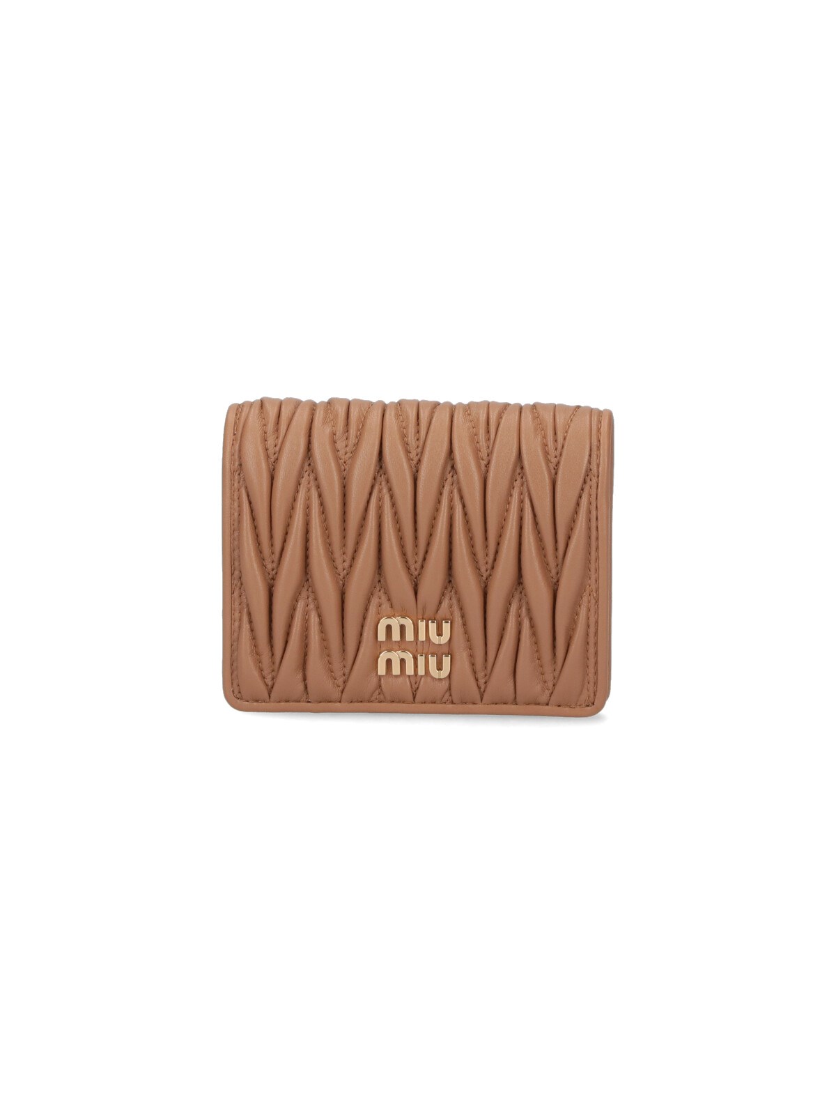 Miu Miu Matelassé Wallet In Brown