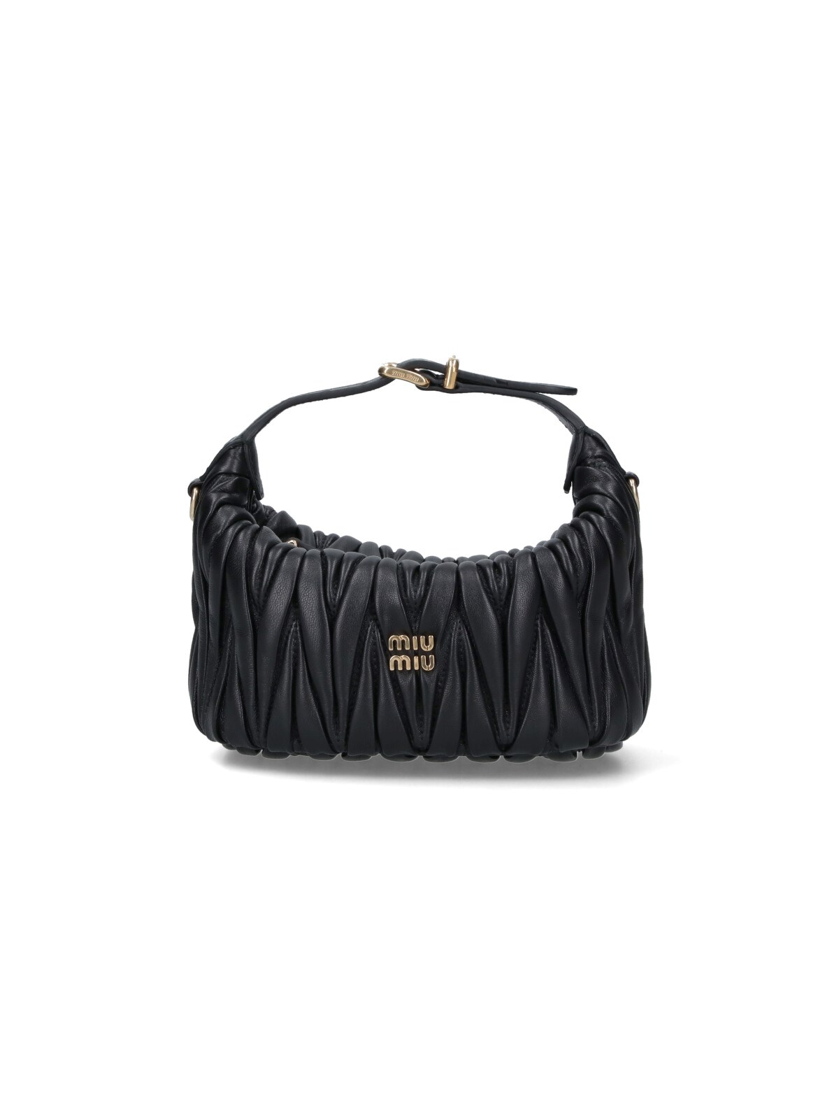 Miu Miu Matelassé Pouch In Black