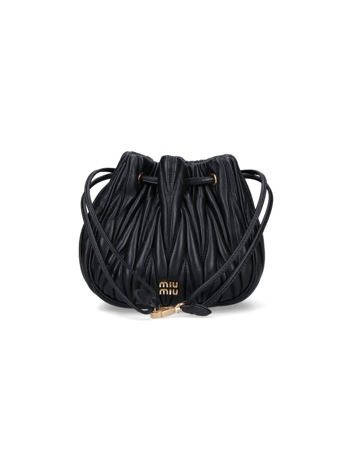 Miu Miu Logo Pouch In Black