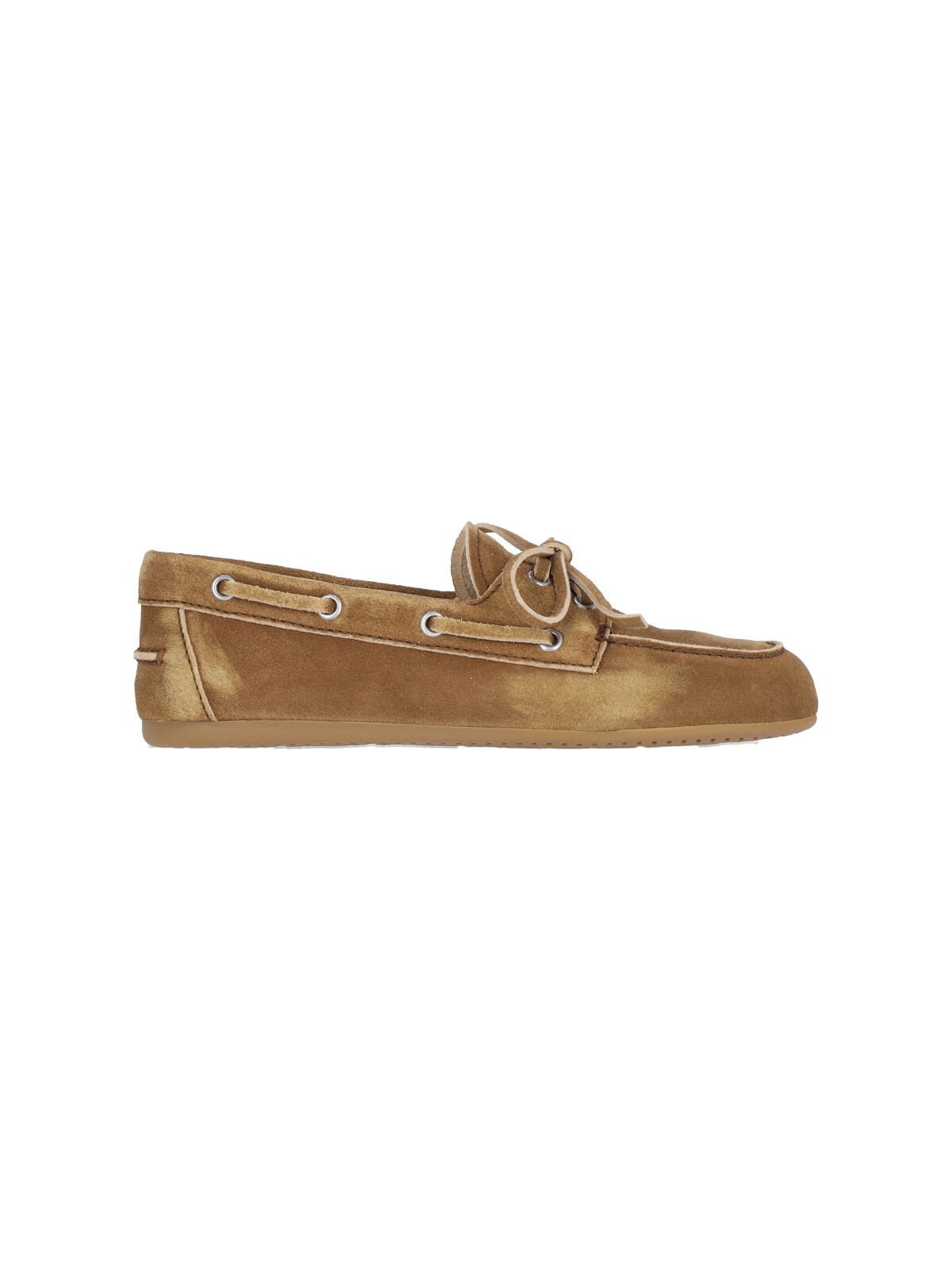 Miu Miu Suede Loafers In Brown