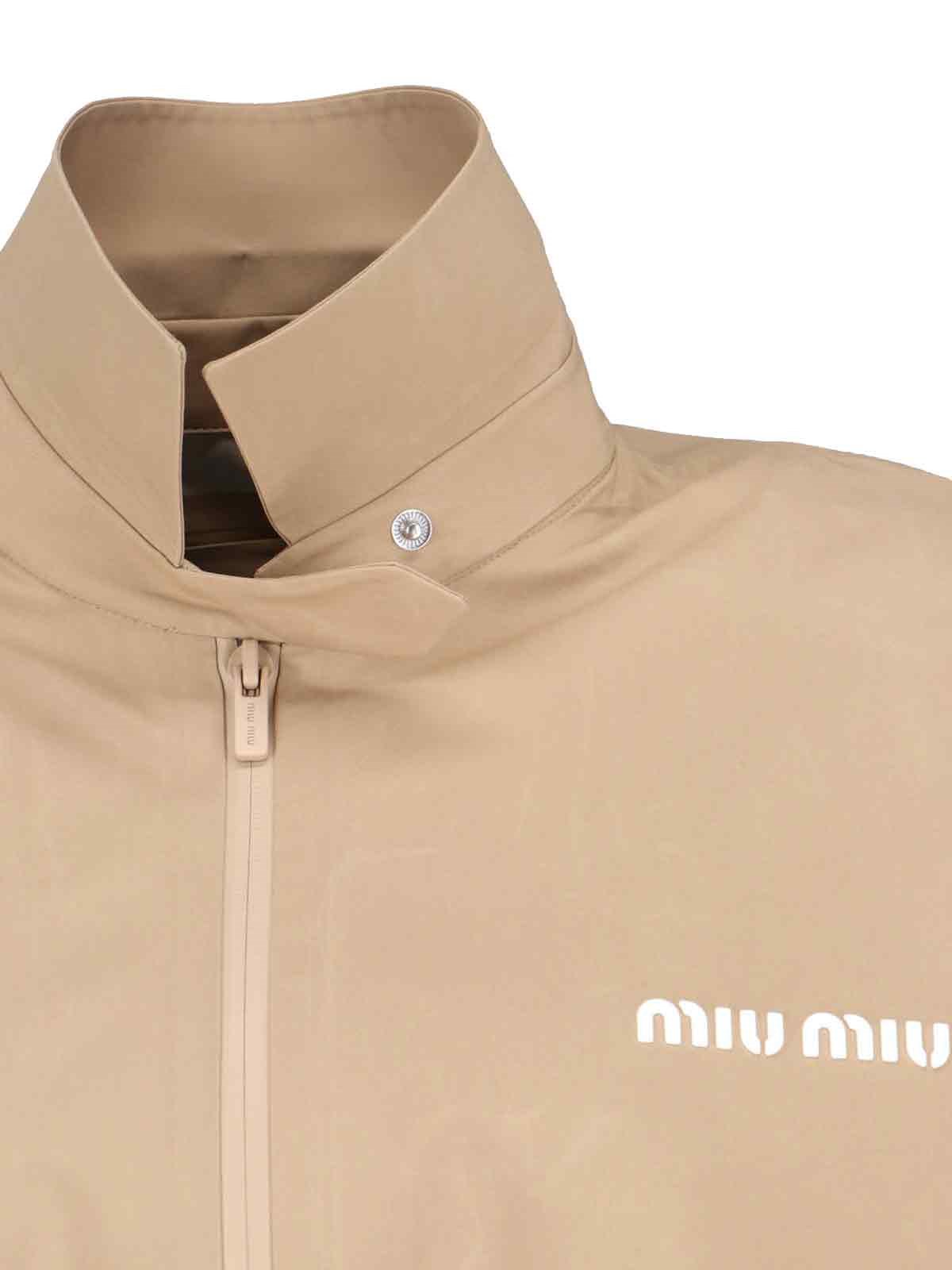 MIU MIU ベージュジャケット38 Miu Miu オーバーサイズ ジャケット | ニュートラル | FARFETCH JP