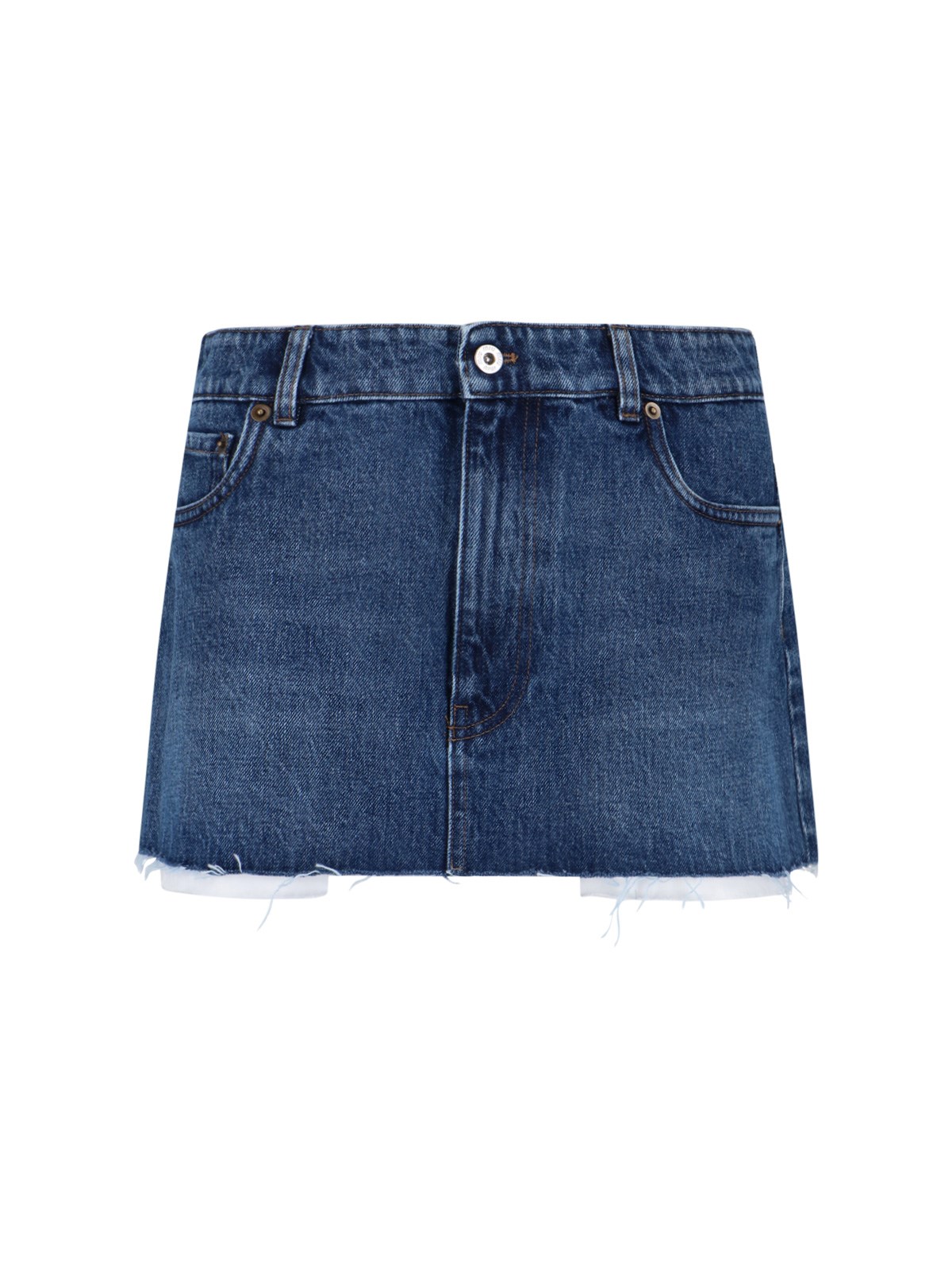Miu Miu Mini Skirt In Blue