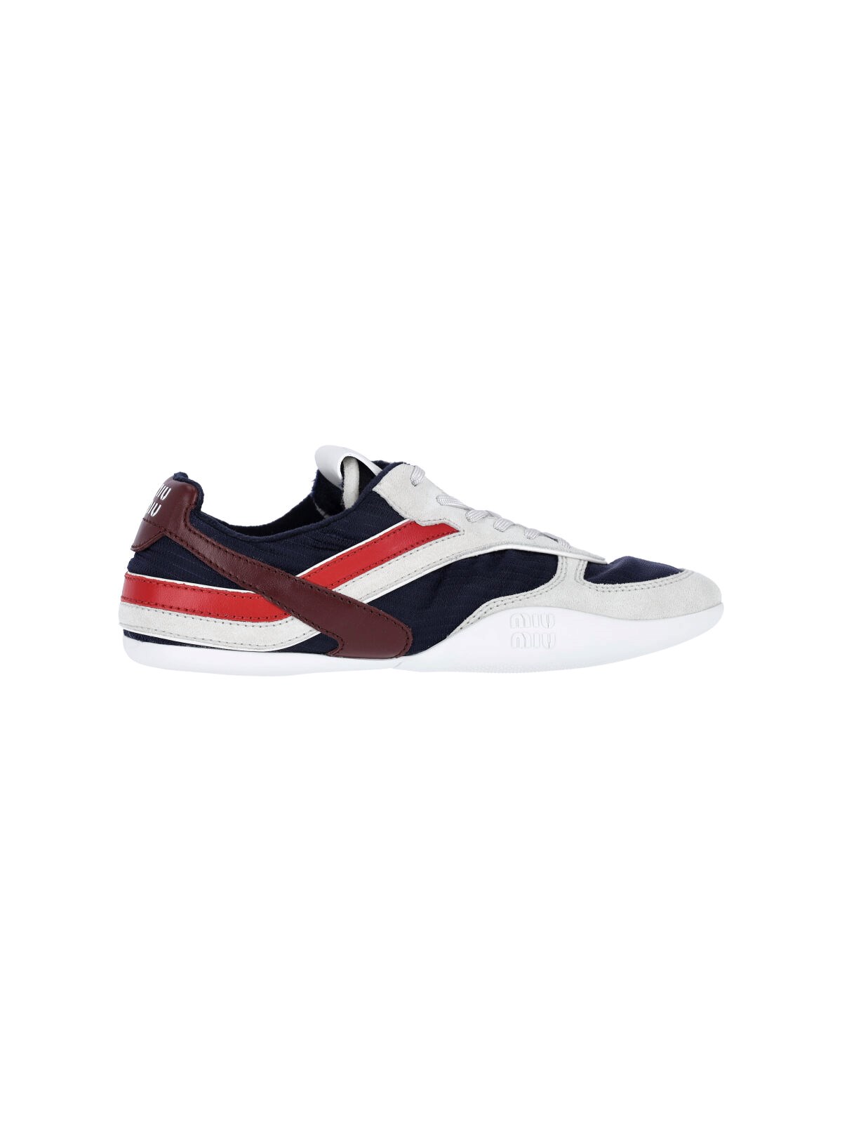 Miu Miu Multicolor Tech Fabric And Suede Gymnasium Sneakers In Blue