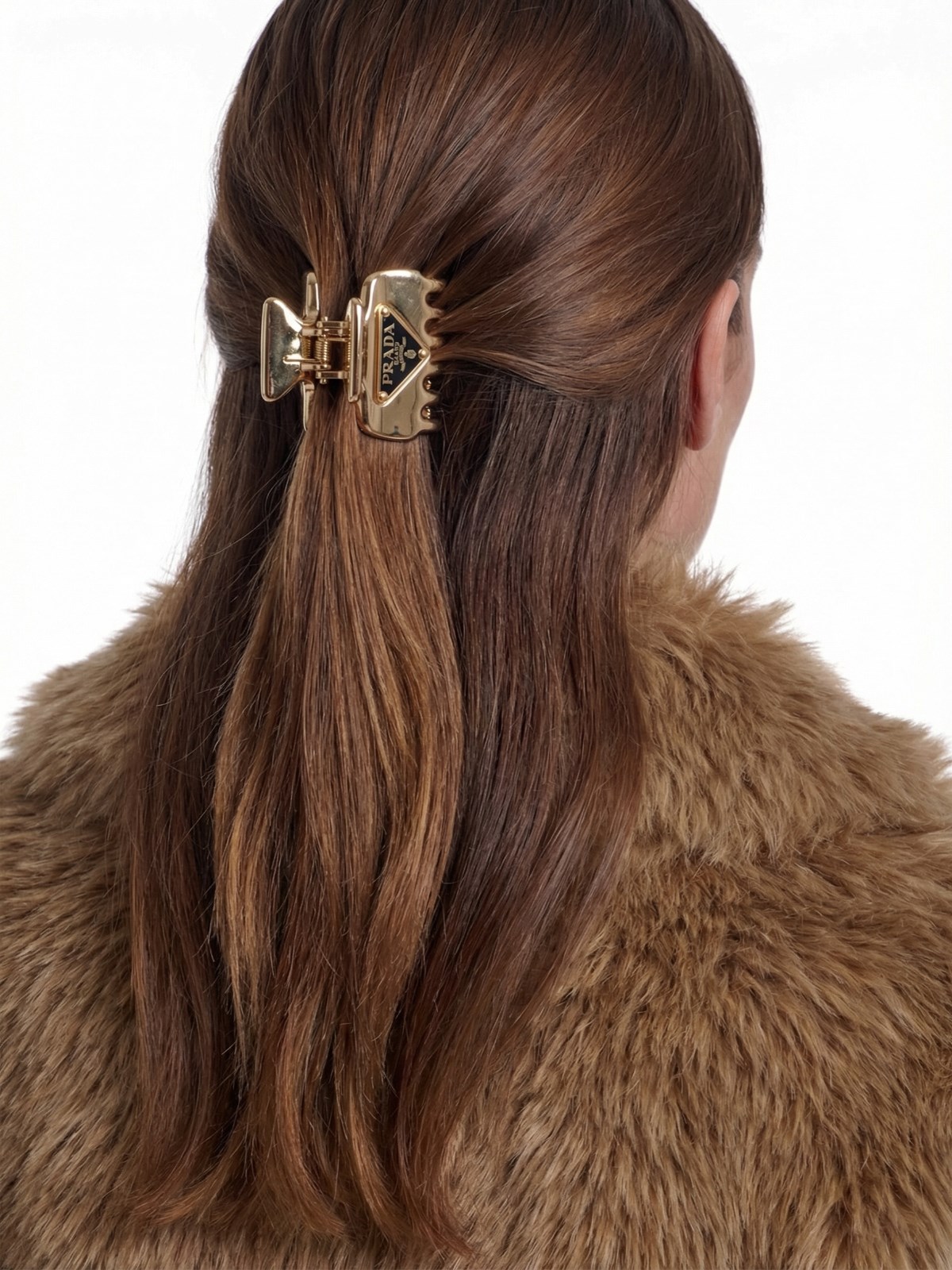 Prada Black and Gold Triangle Logo Hair Tie Prada Prada Triangle Logo Nylon Hair Tie| | Grailed main image 4