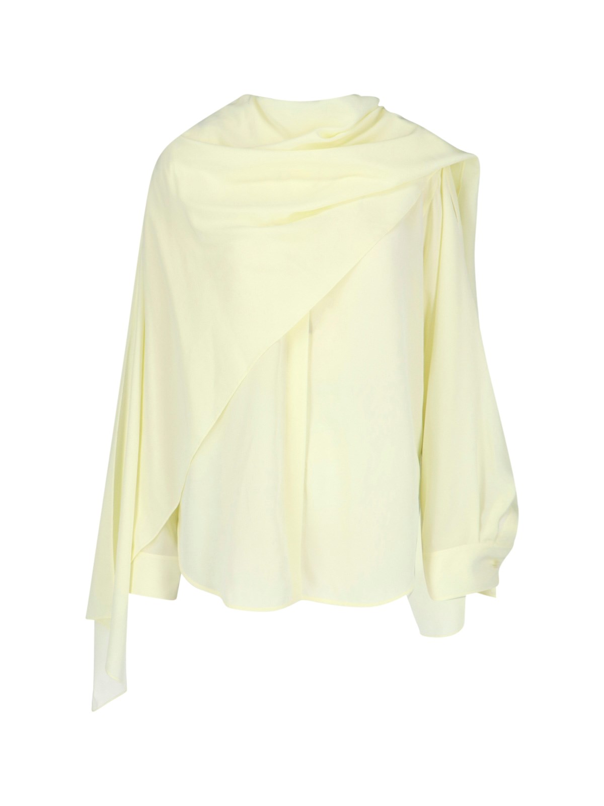 Calvin Klein Collection Draped Shirt 'kiki' In Yellow