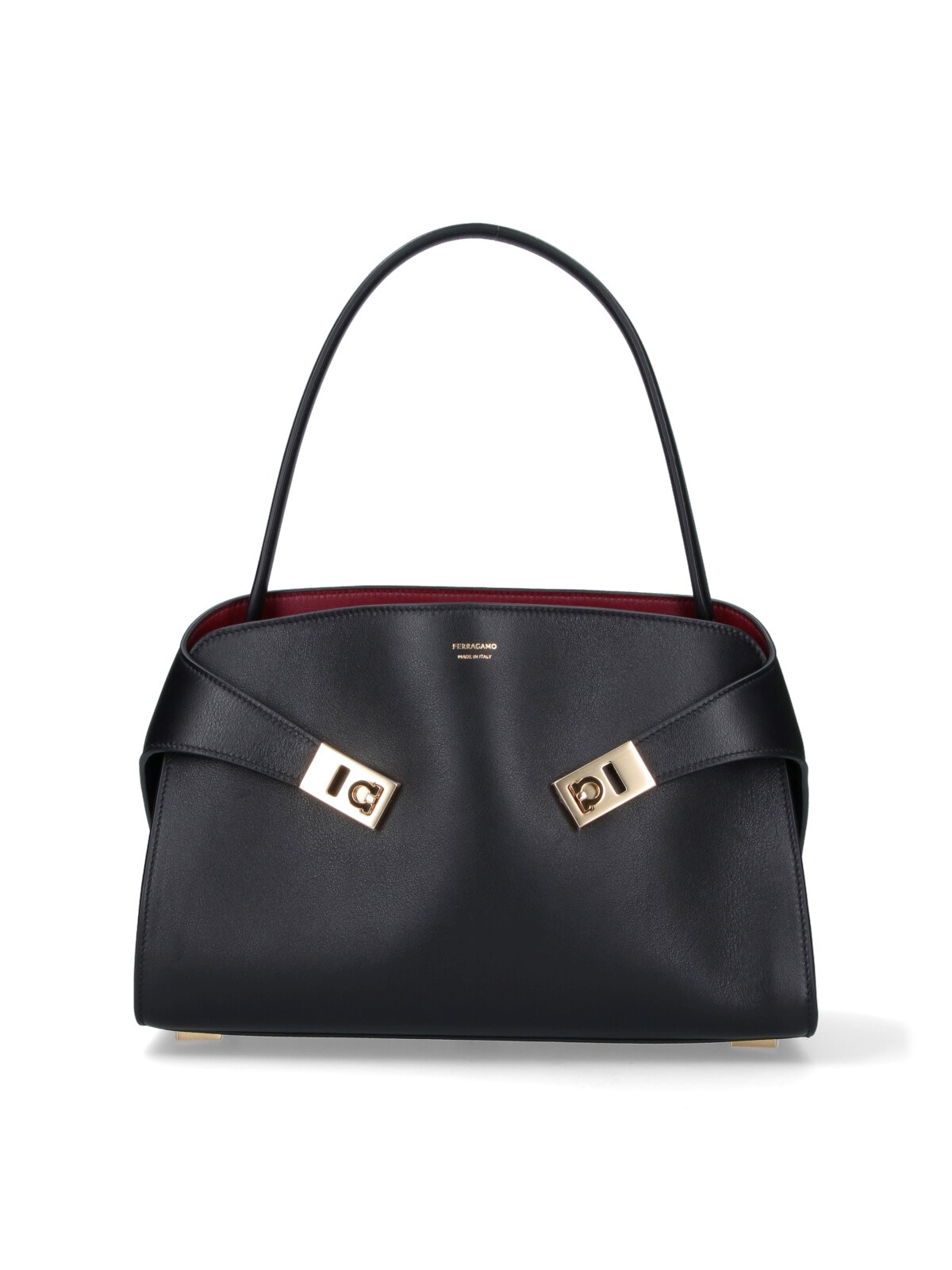 Ferragamo Medium Bag "hug Soft" In Black