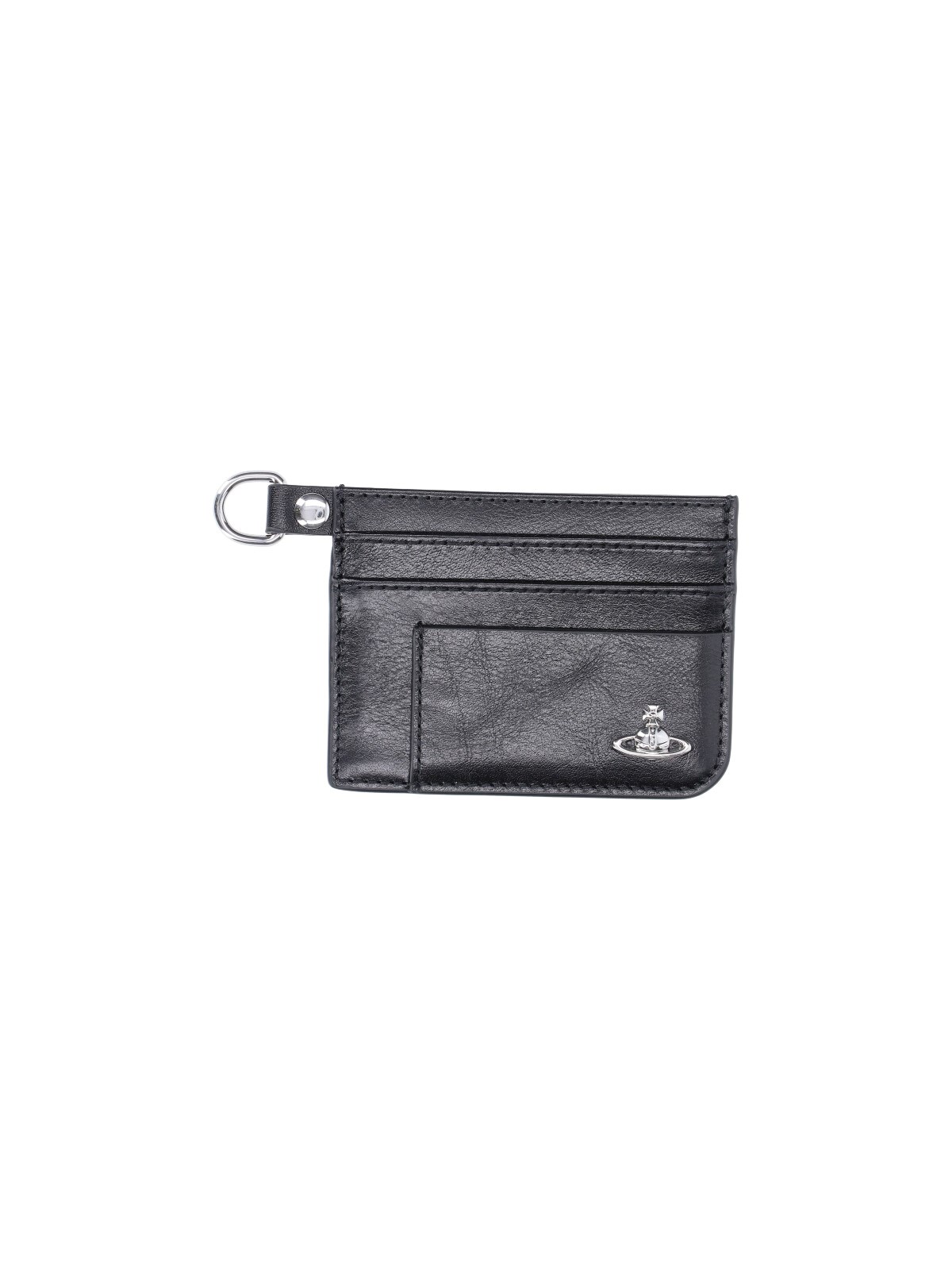 Vivienne Westwood Cardholder "flat Chain" In Black