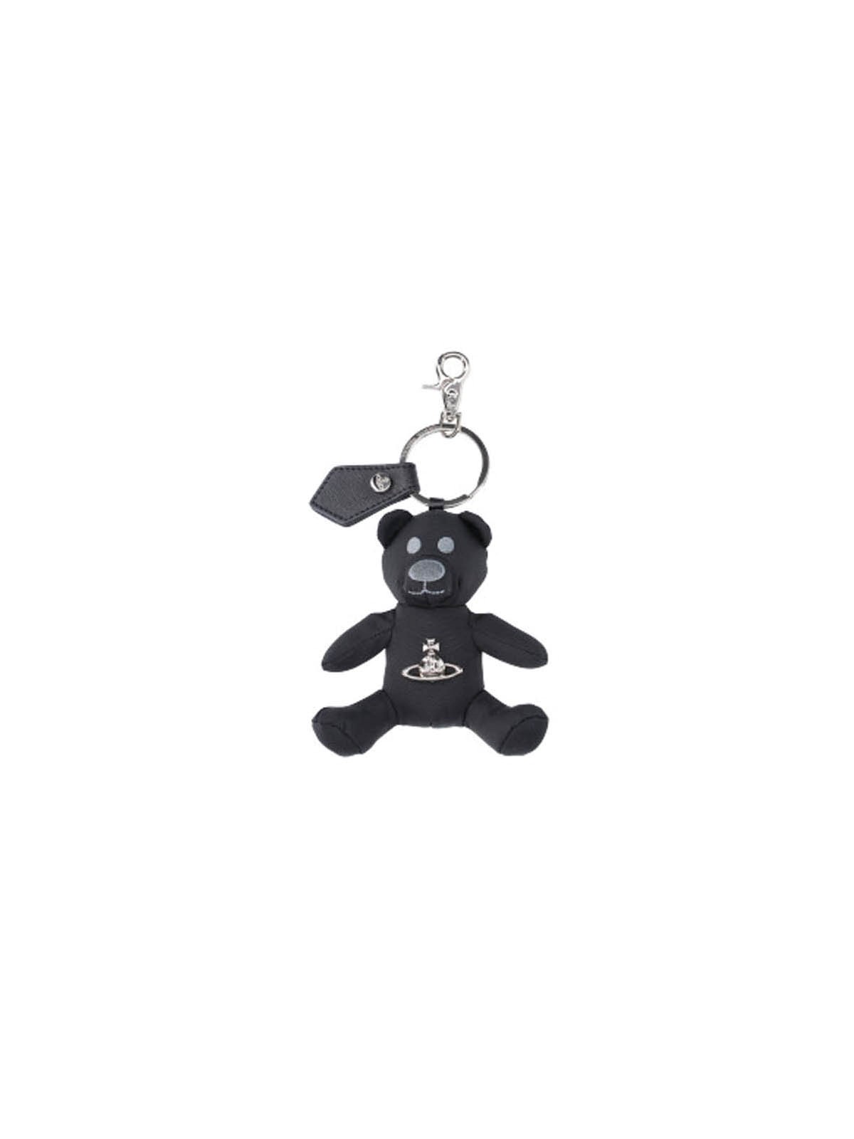 Vivienne Westwood Keychain Charm "teddy Bear" In Black
