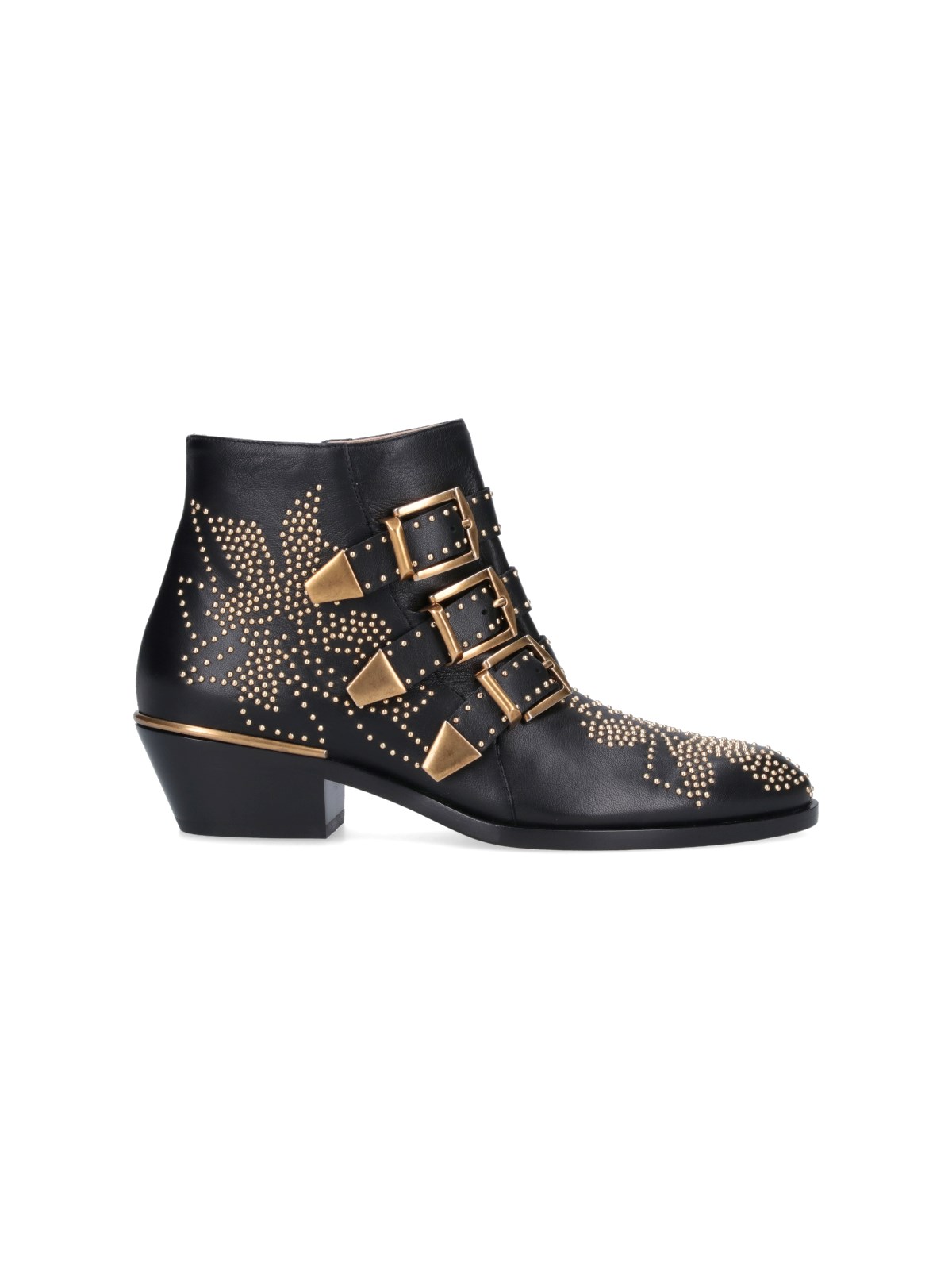 Chloé Chloe Women Embellished Nappa Leather Susanna Ankle Boots In Black