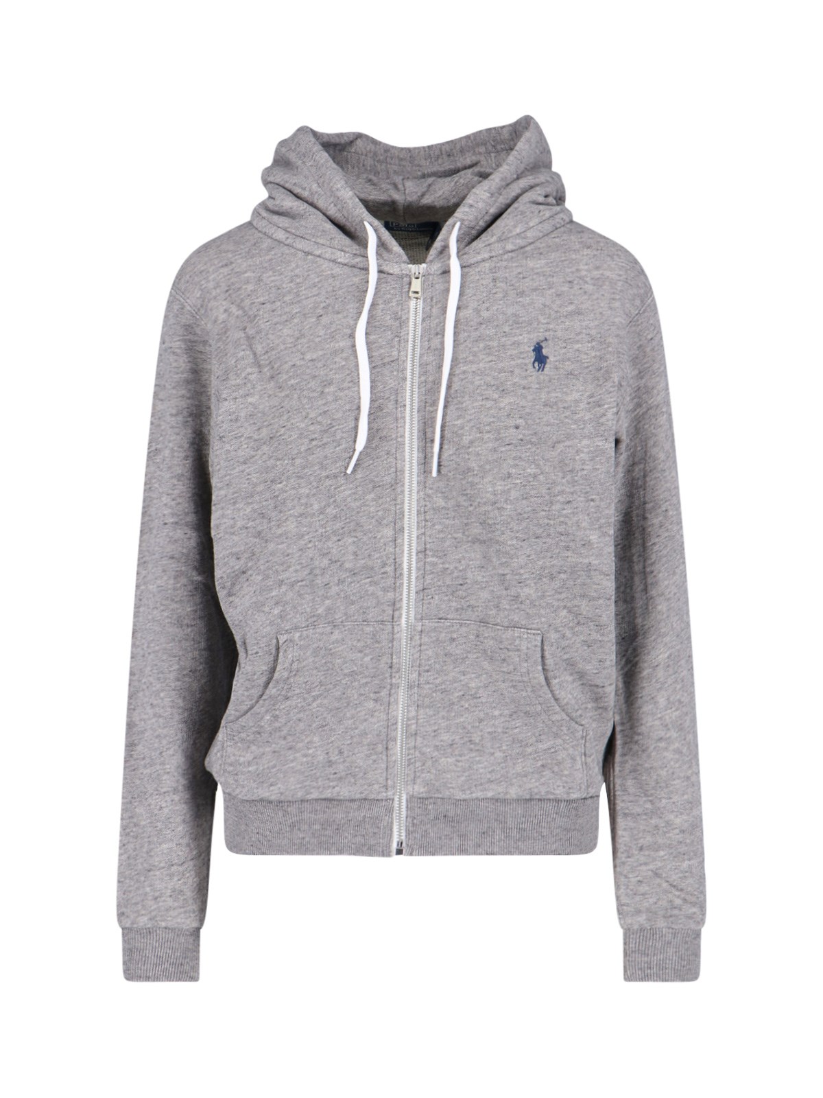 Polo Ralph Lauren Grey Zip-up Sweatshirt In Cotton Blend In Gray