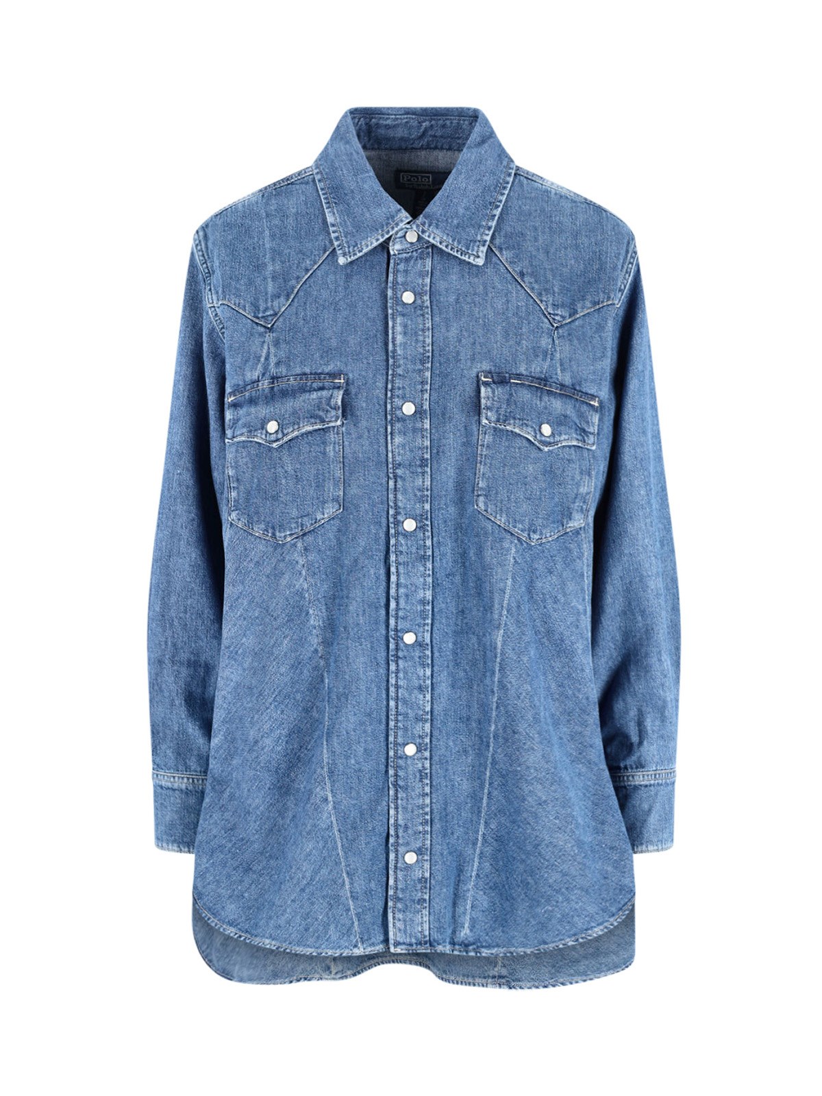 Polo Ralph Lauren 'western' Denim Shirt In Blue