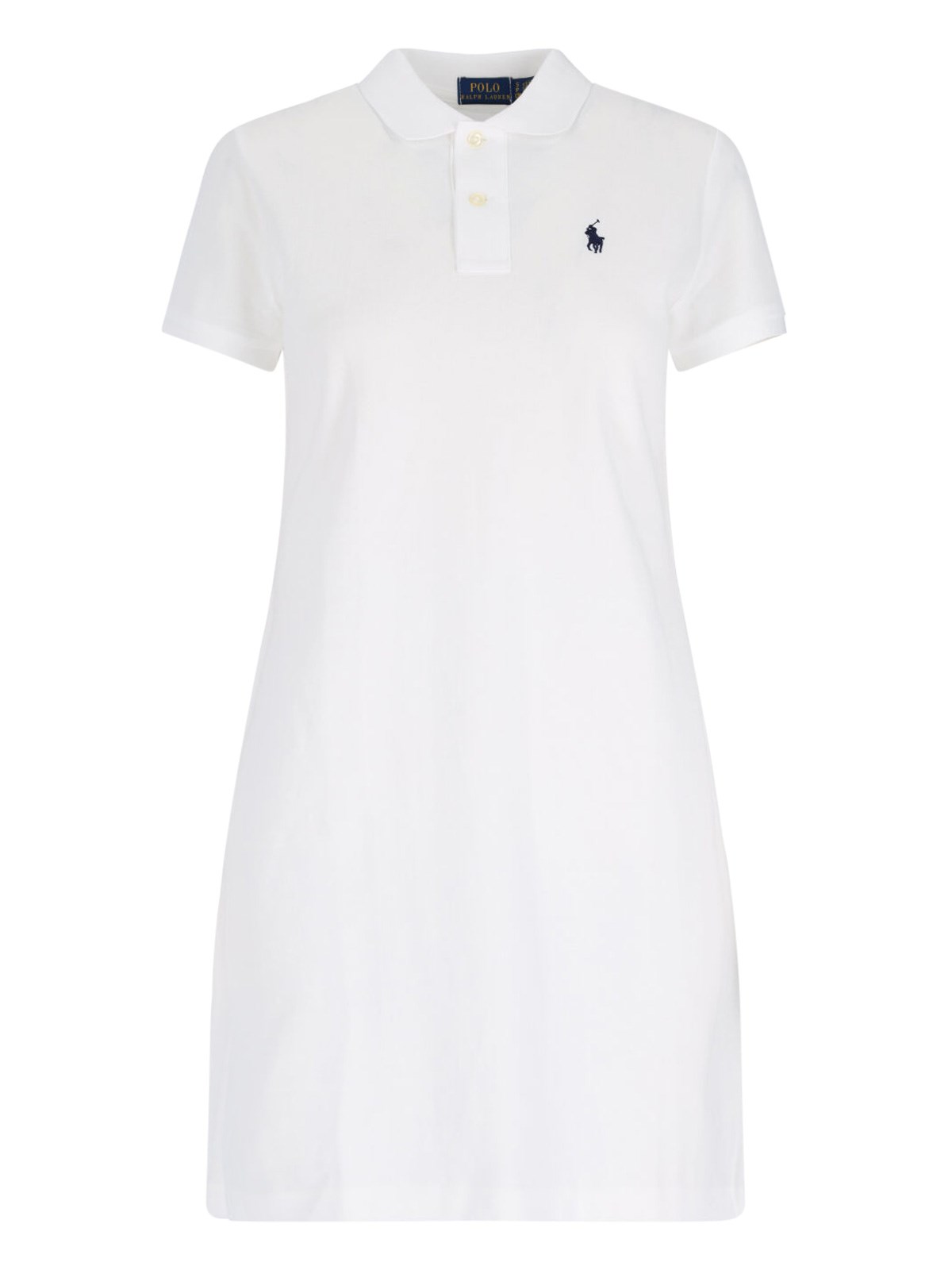 Polo Ralph Lauren Logo Mini Dress In White