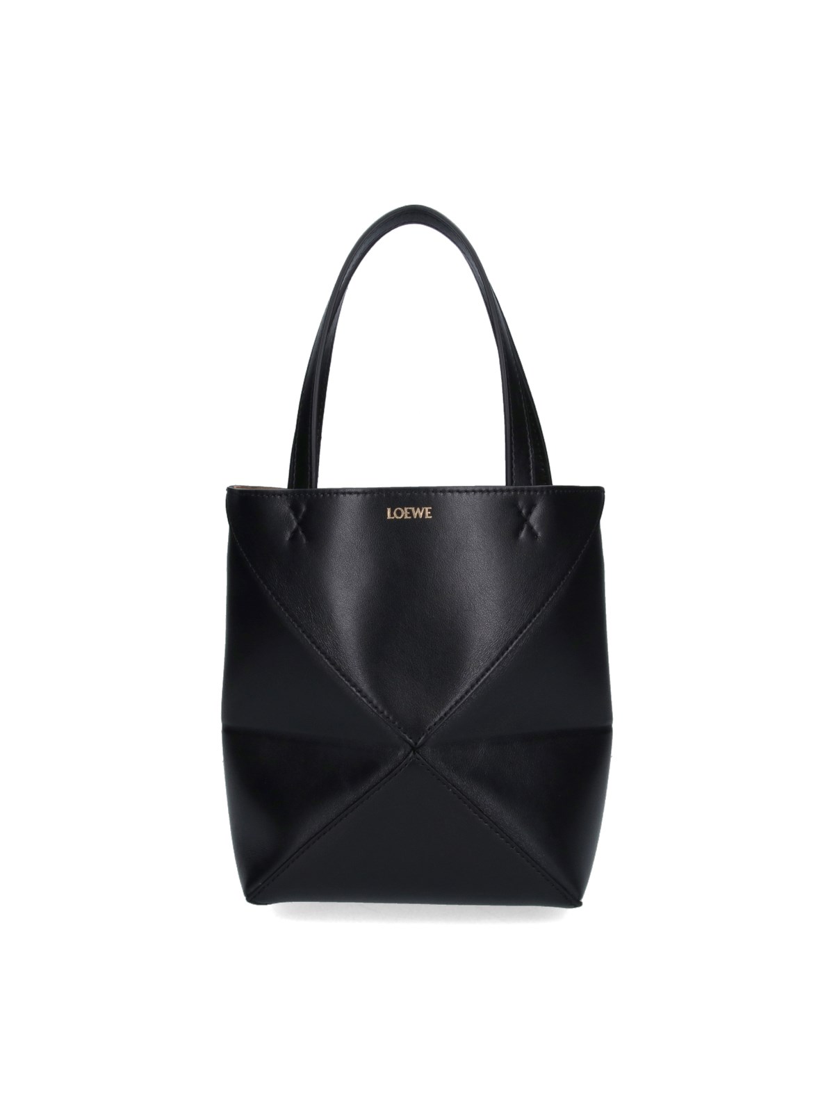 Loewe "puzzle Fold" Mini Tote Bag In Black