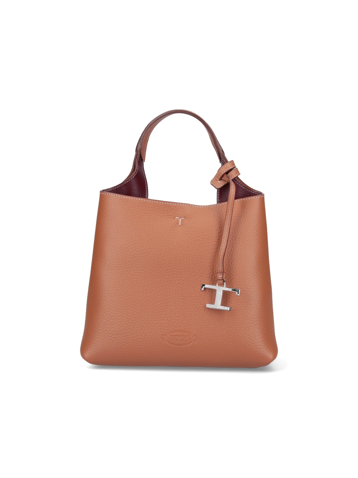 Tod's Logo Handbag In Brown