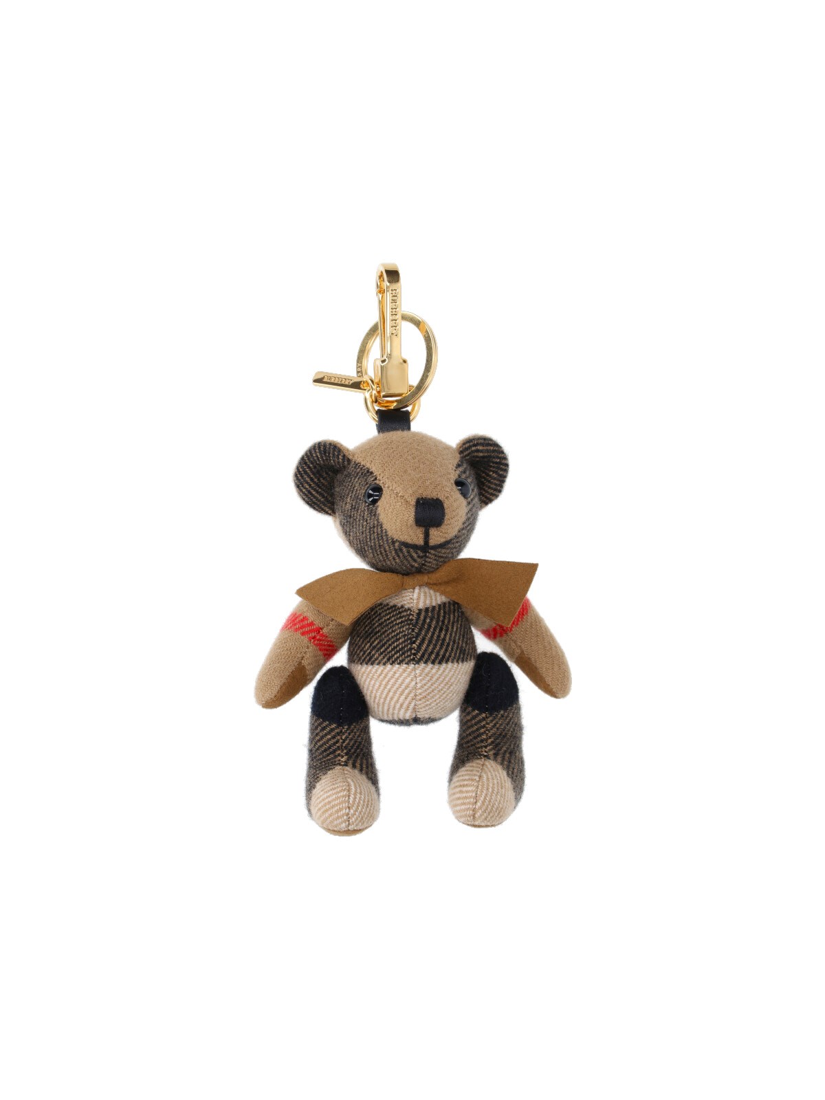 Burberry Thomas Teddy Bear Keyring Charm In Sand