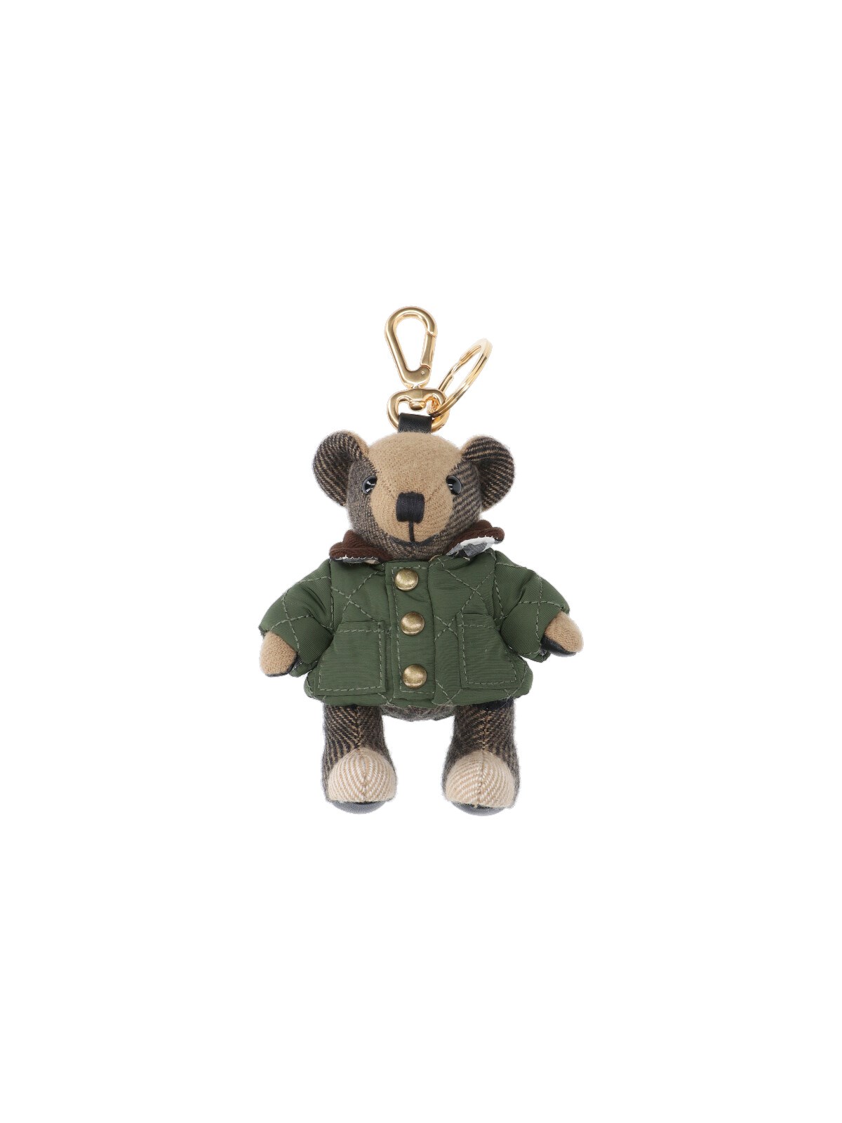 Burberry Thomas Teddy Bear Keyring Charm In Green