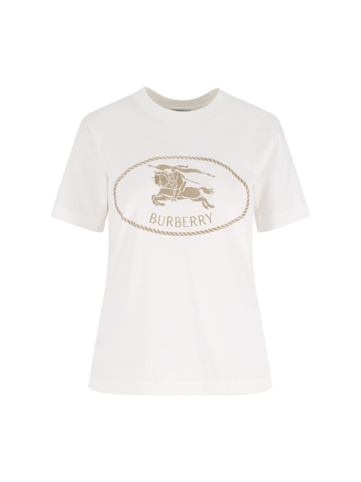 Burberry Logo T-shirt In Neutral