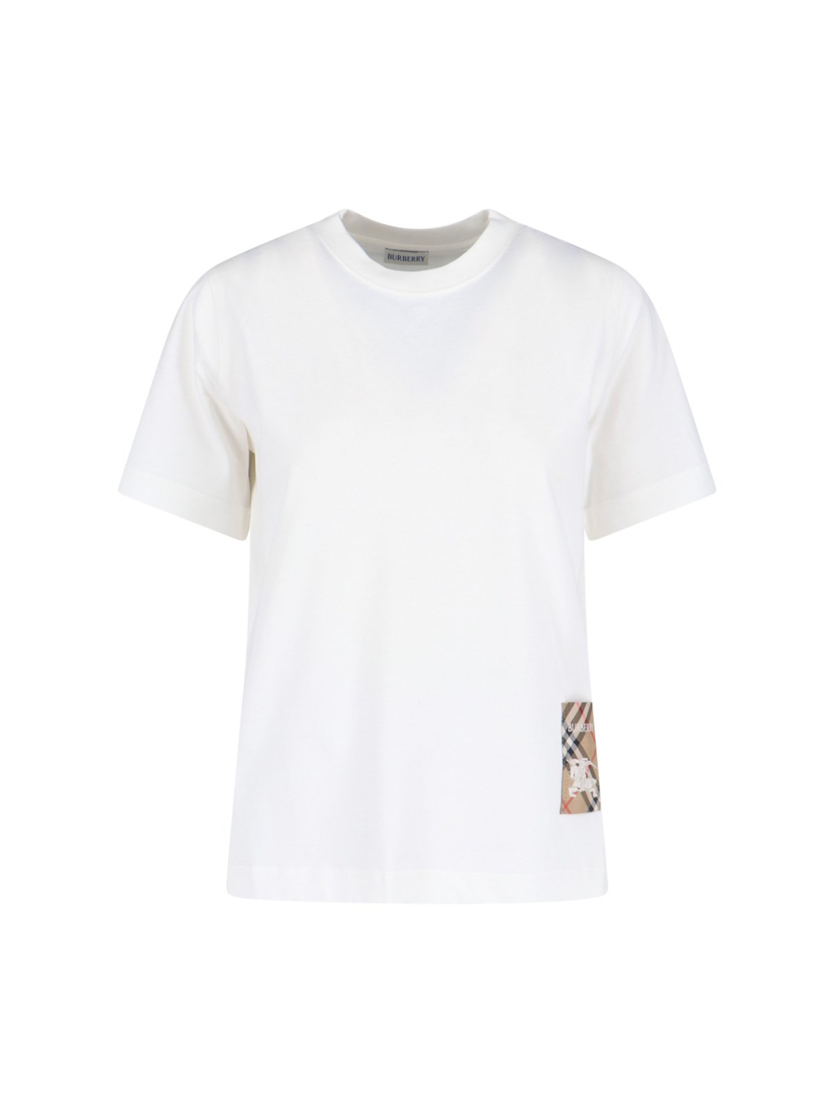 Burberry 'check' T-shirt In White