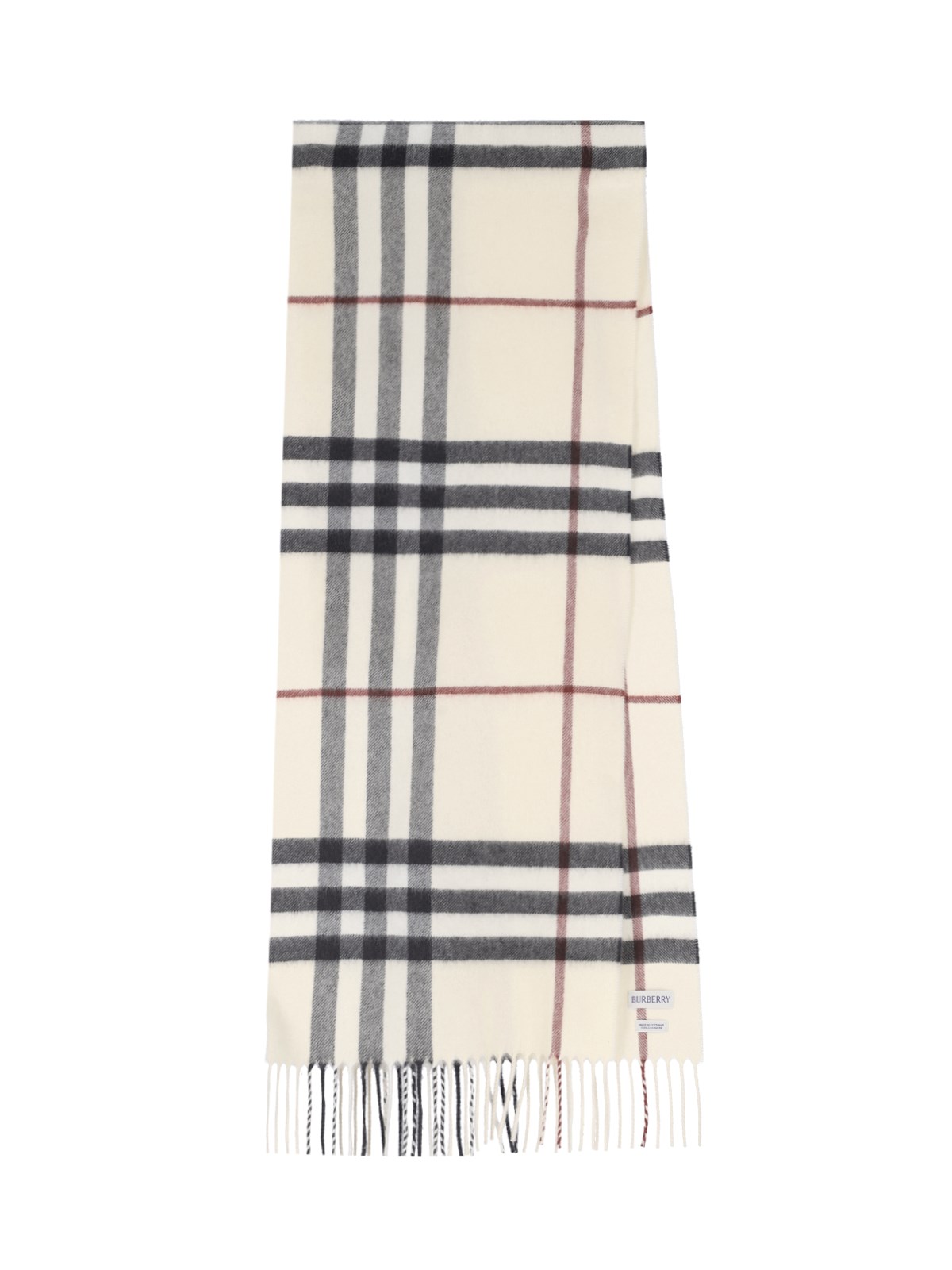 Burberry 'check' Cashmere Scarf In Gray