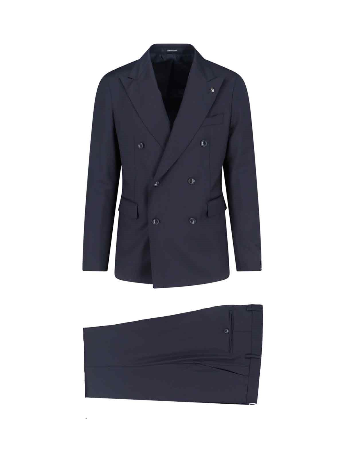 Tagliatore 'montecarlo' Double-breasted Suit In Blue