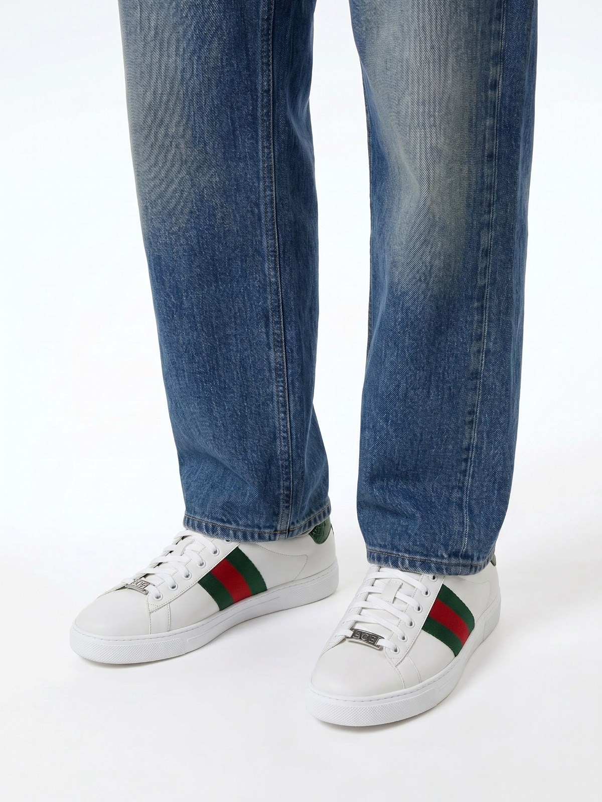 GUCCI(グッチ) サイズ:6 Ace Low Top Sneakers With Fur 496093