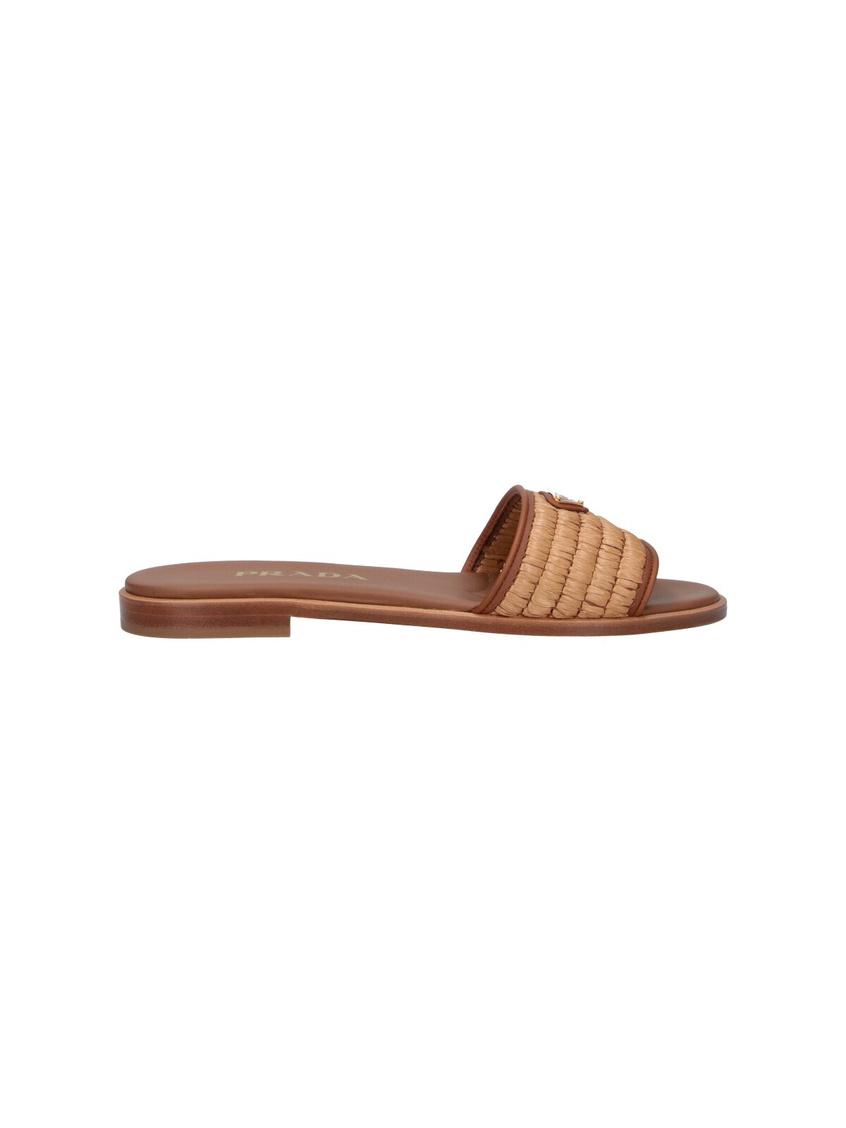 Prada Raffia Logo Sandals