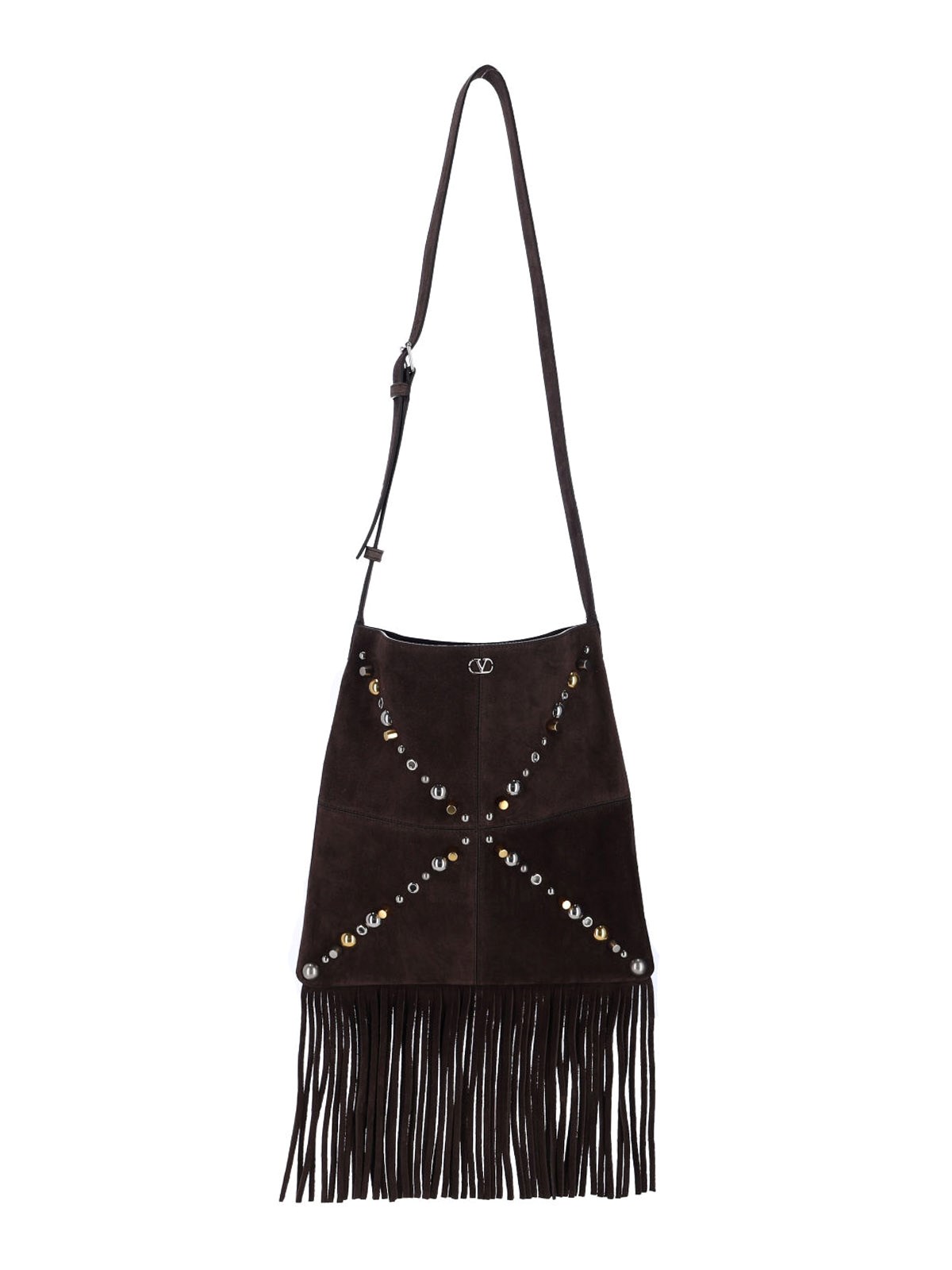 Valentino Garavani 'nellcôte' Shoulder Bag In Brown