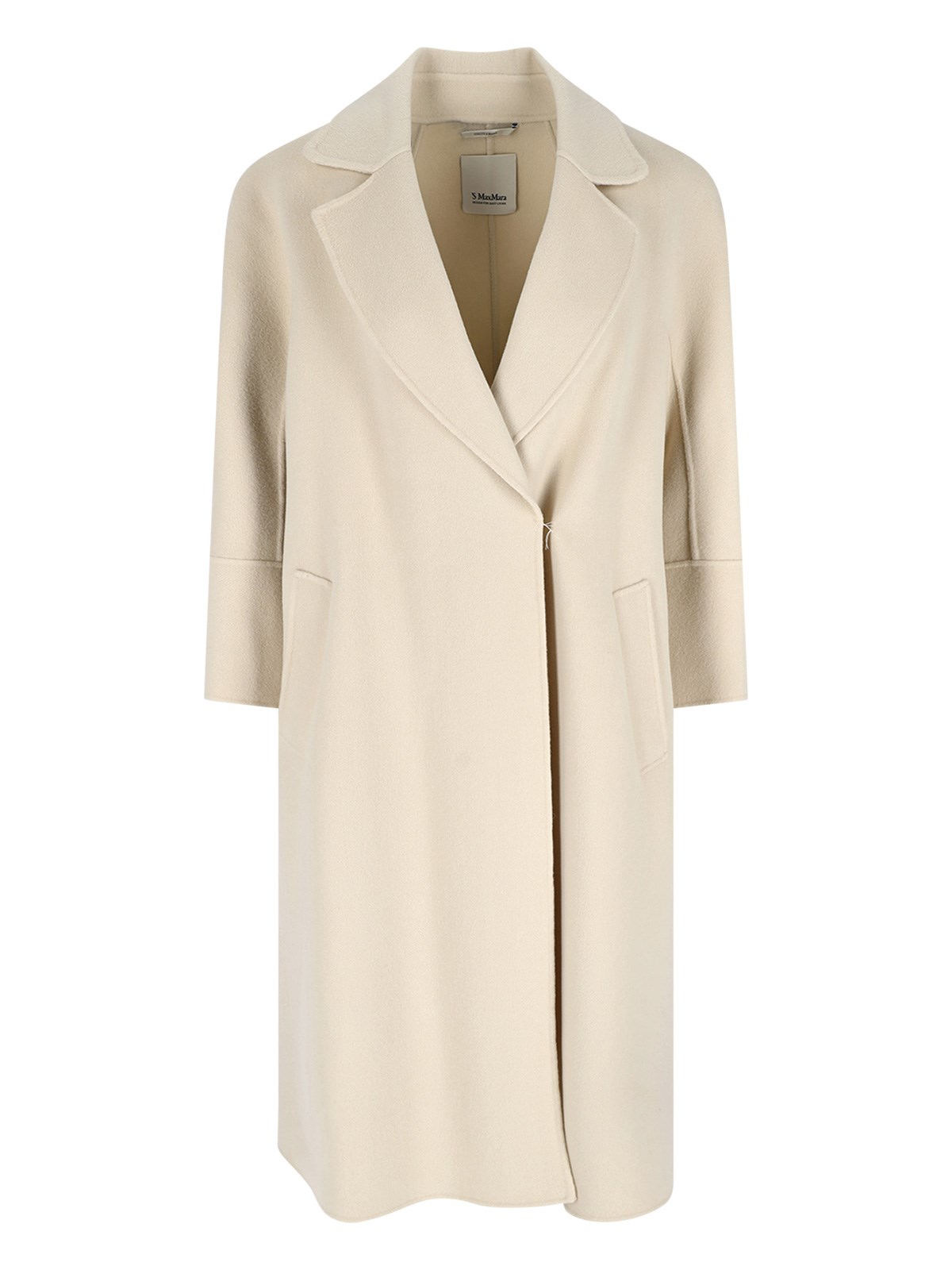 S Max Mara Virgin Wool Coat 'arona' In Neutral