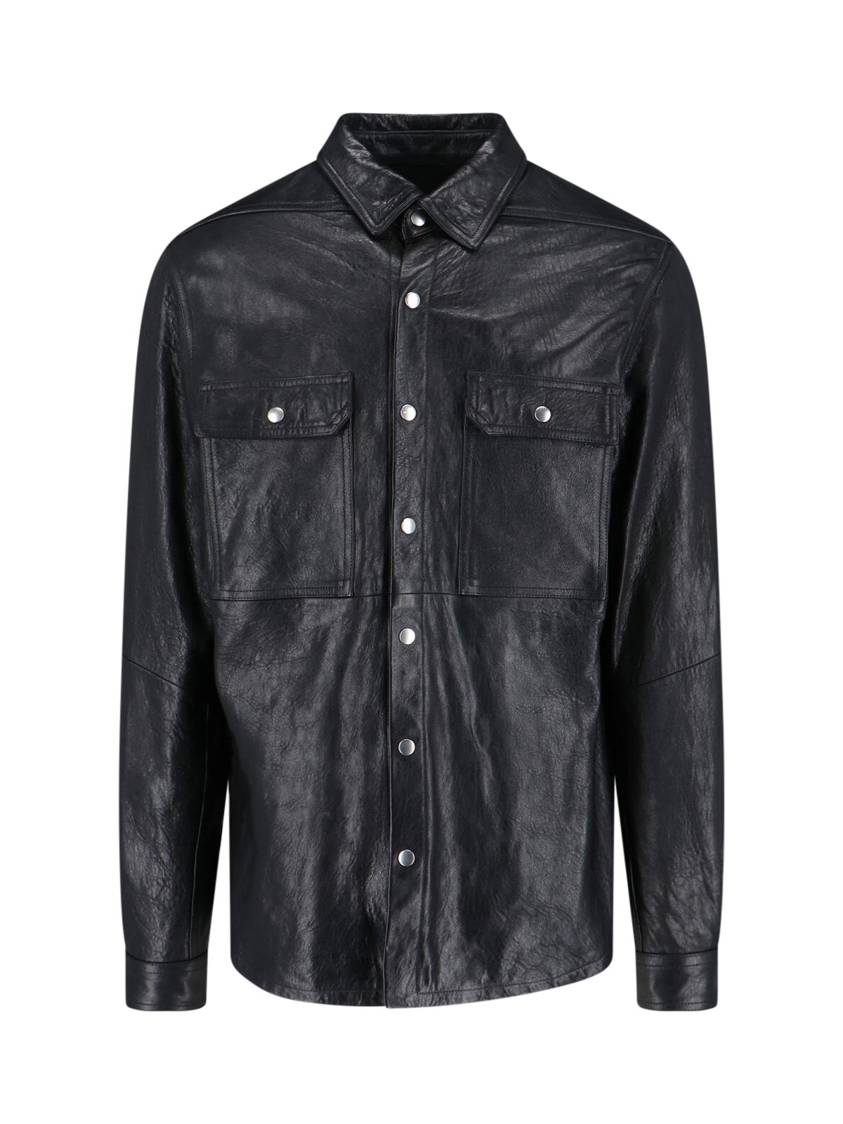 Rick Owens Lamb Leather Jacket In Black