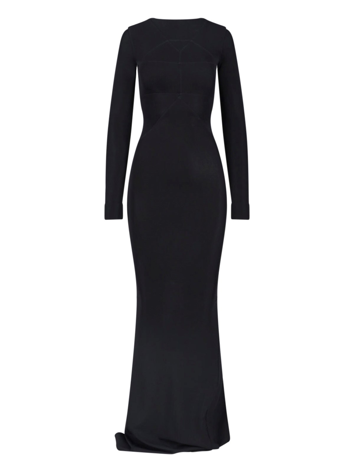 Rick Owens Maxi Dress In Viscose In Black