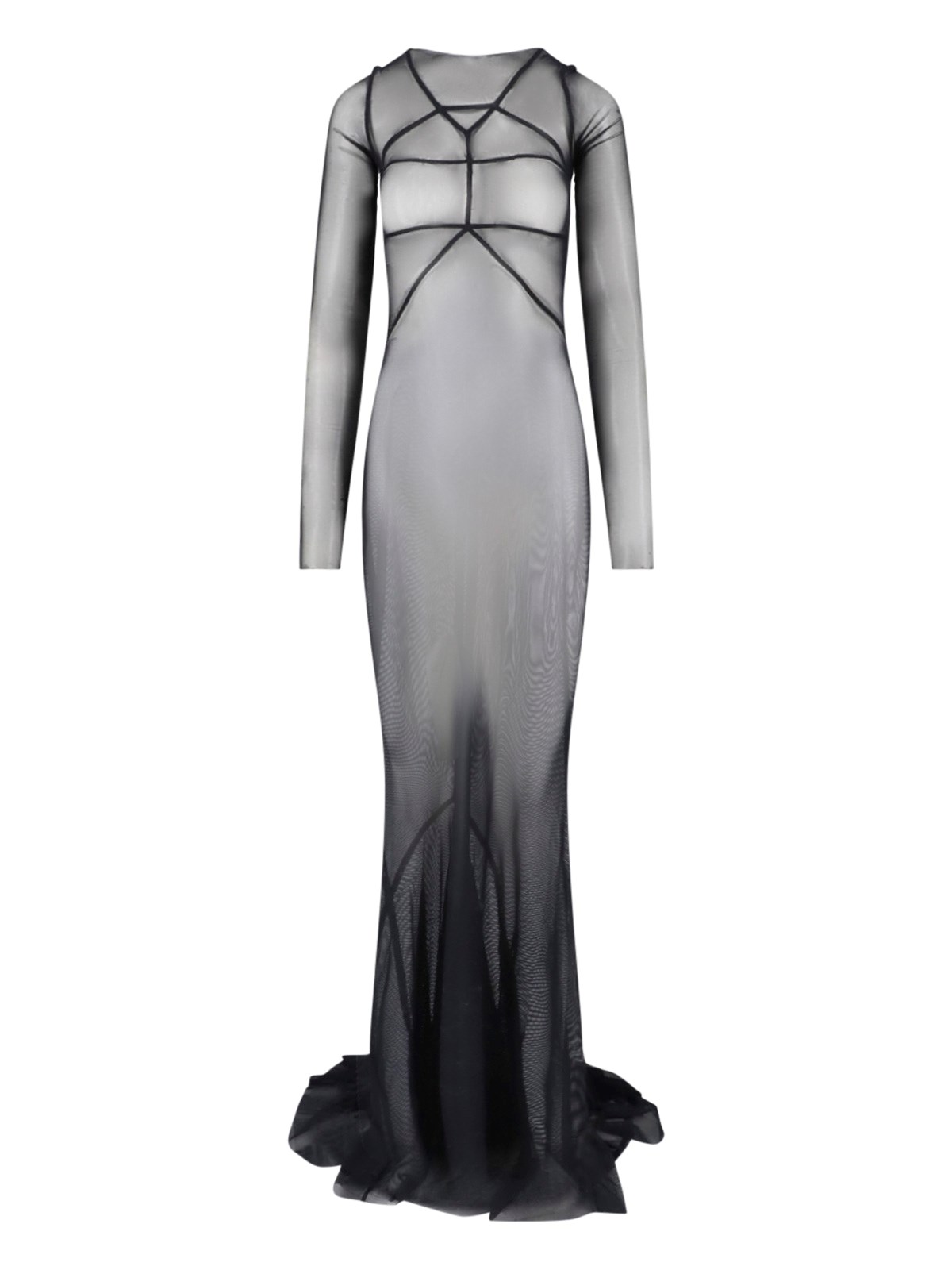 Rick Owens Maxi Dress "temple" In Black