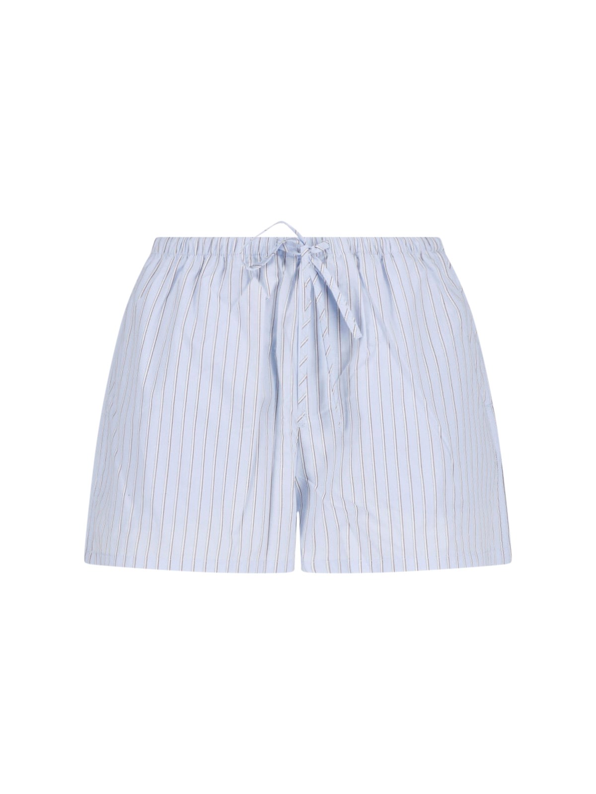 Dunst Striped Cotton Bermuda Shorts — Blue
