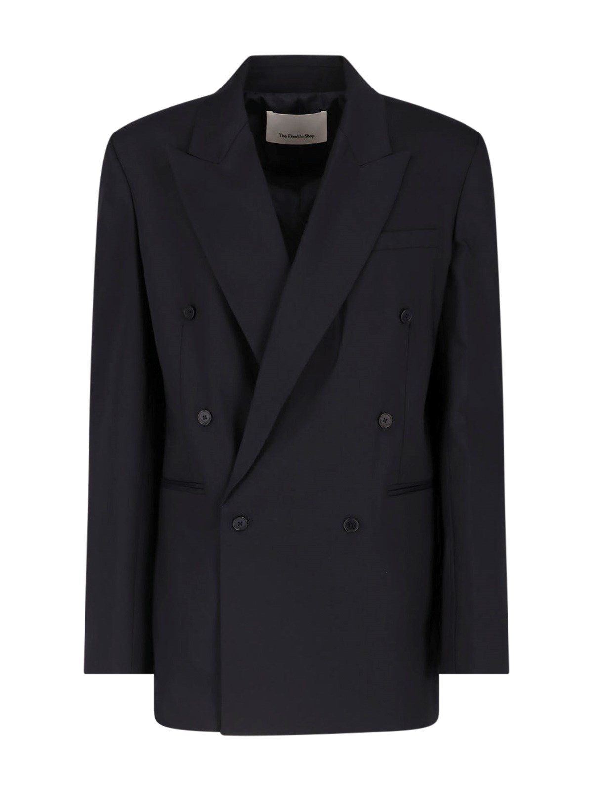 The Frankie Shop Double-breasted Blazer "monterey" In Black