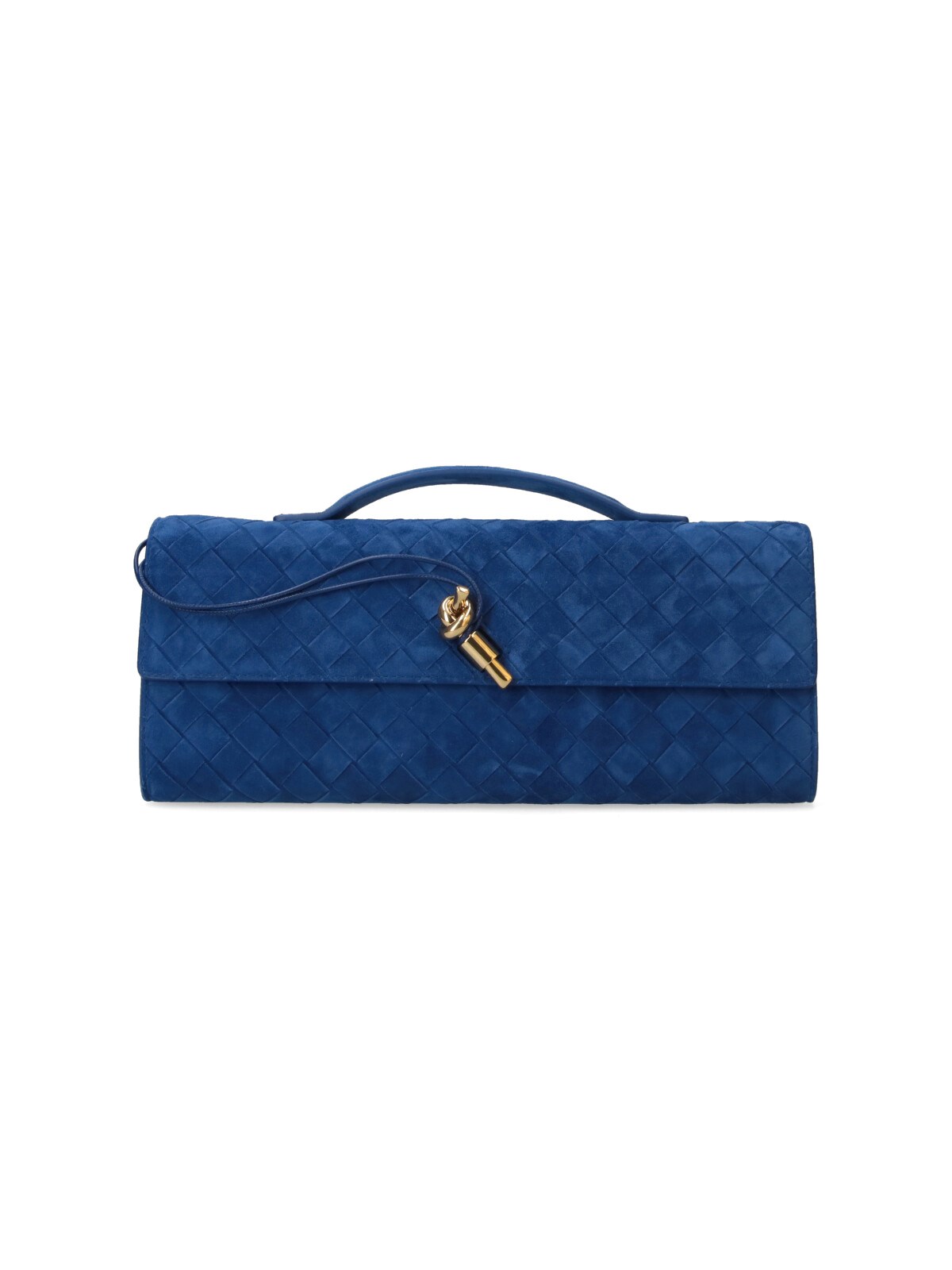 Bottega Veneta "andiamo" Clutch In Blue