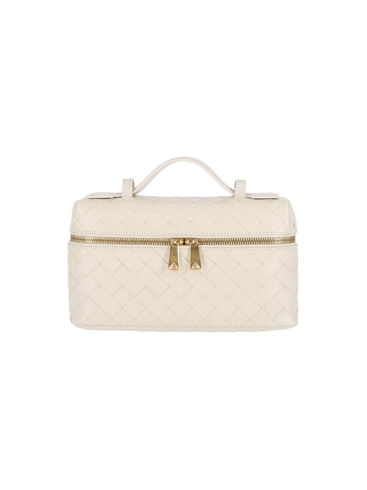 Bottega Veneta "bang Bang Vanity Case" Mini Bag In White