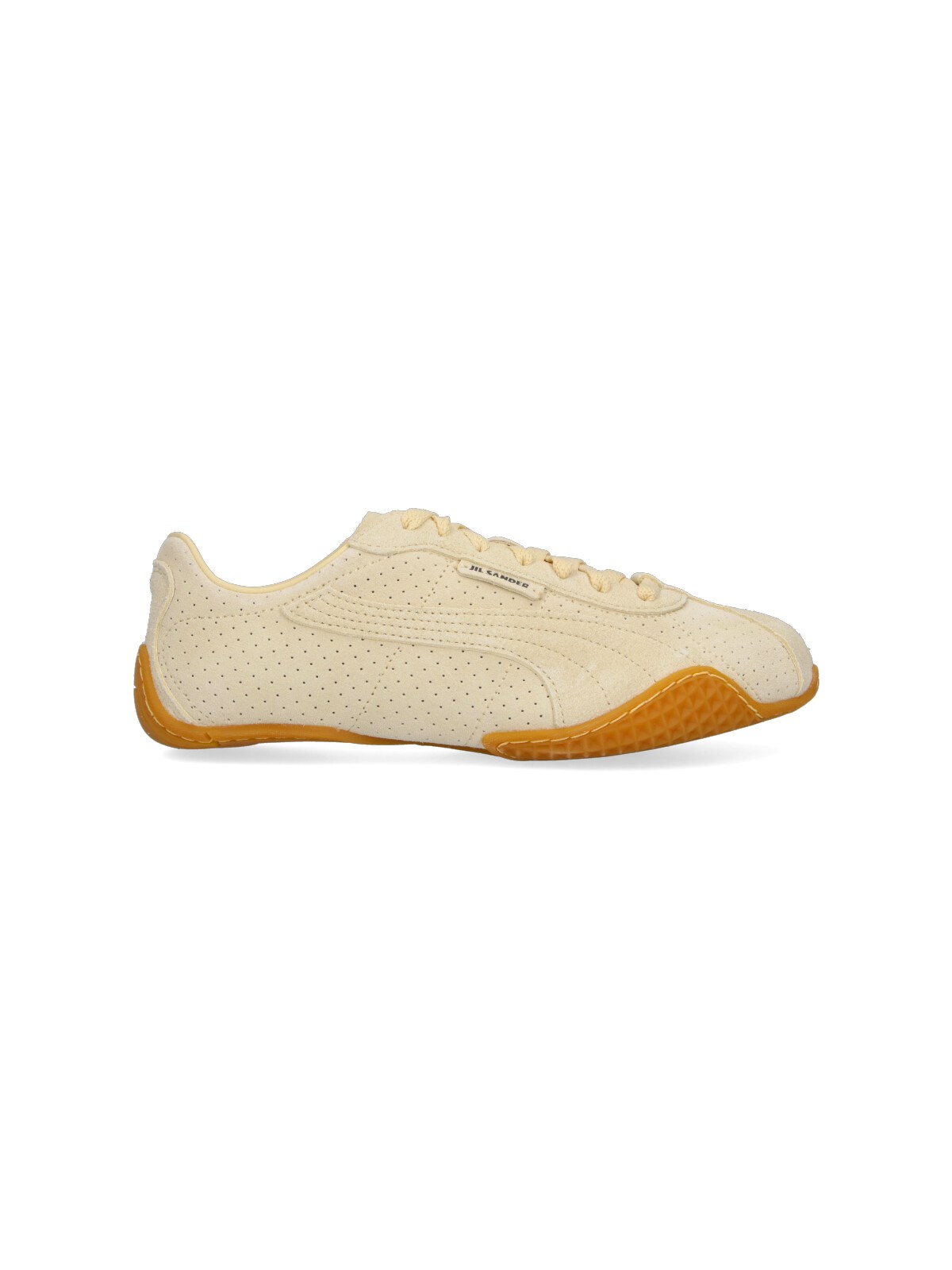 Puma X Jil Sander Perforated Lace-up Sneakers In Nude