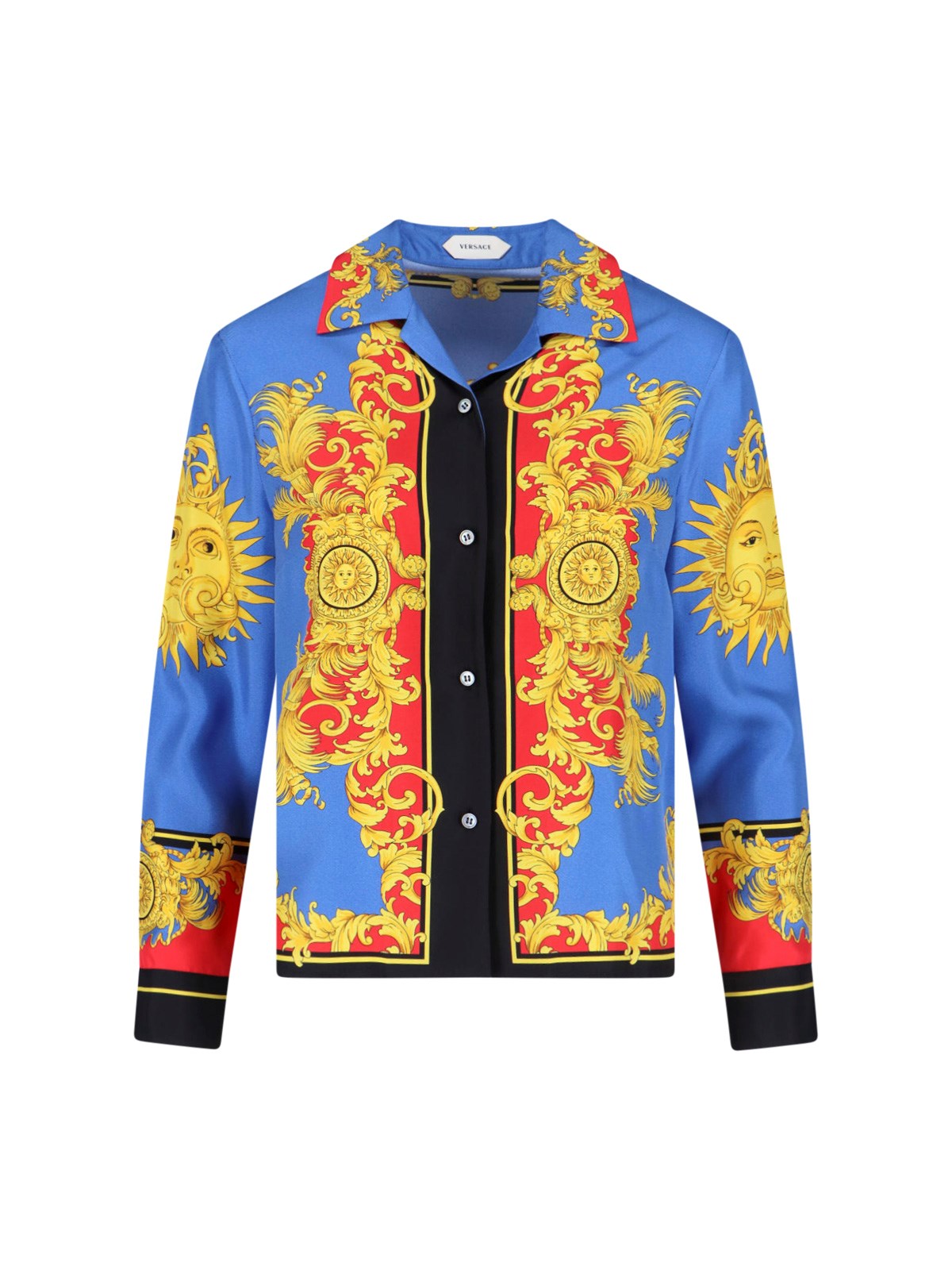 Versace Camicia In Twill Di Seta