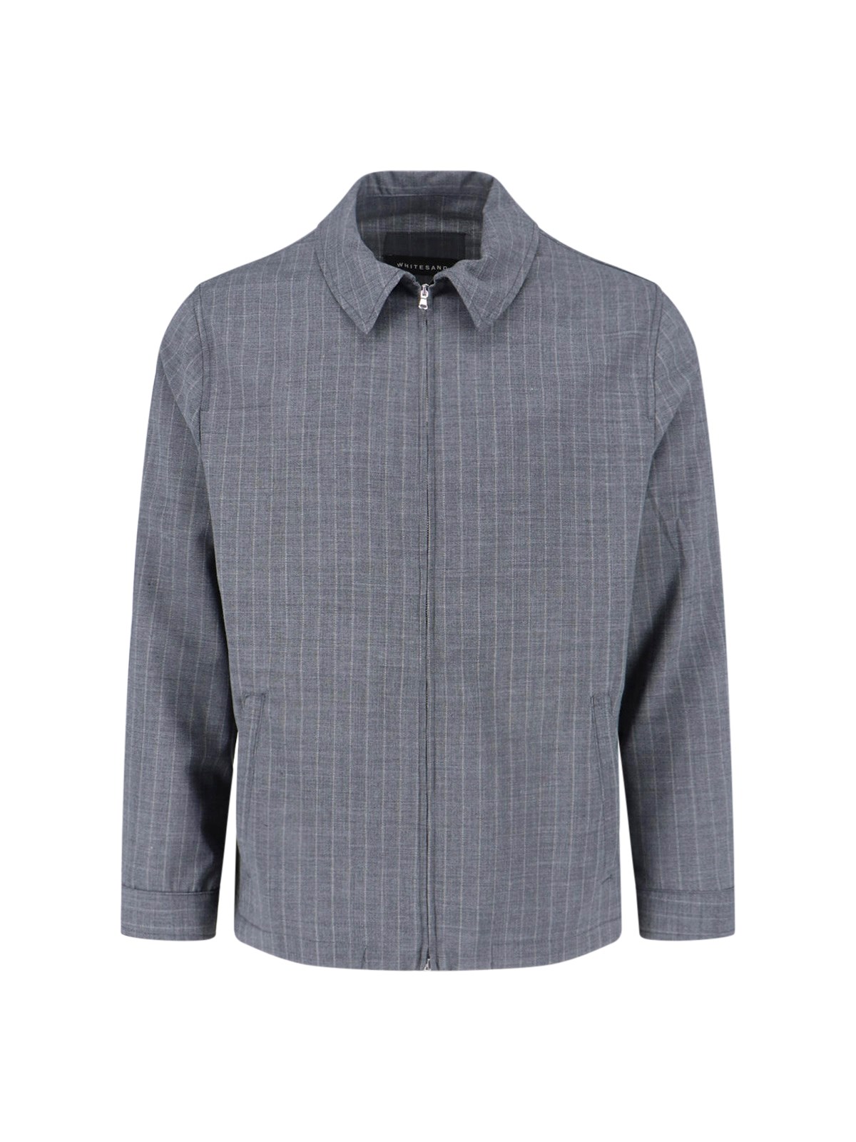 White Sand Zip Jacket In Gray