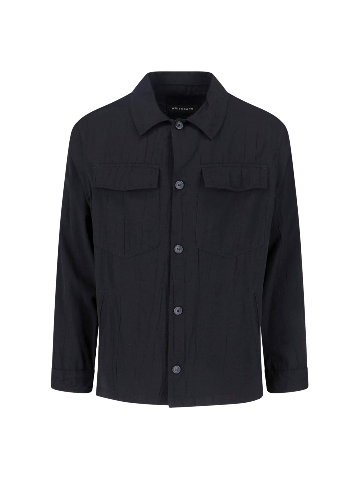 White Sand Button Shirt In Black