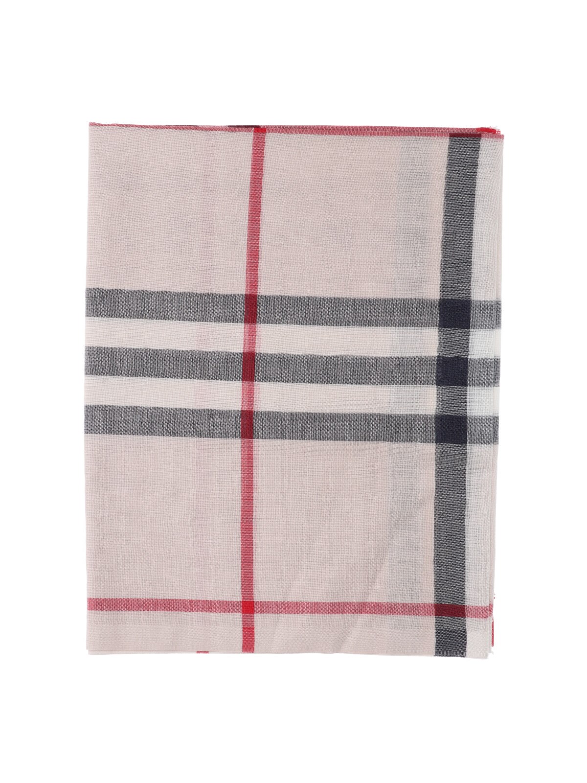 Burberry Silk And Wool Scarf "Check"