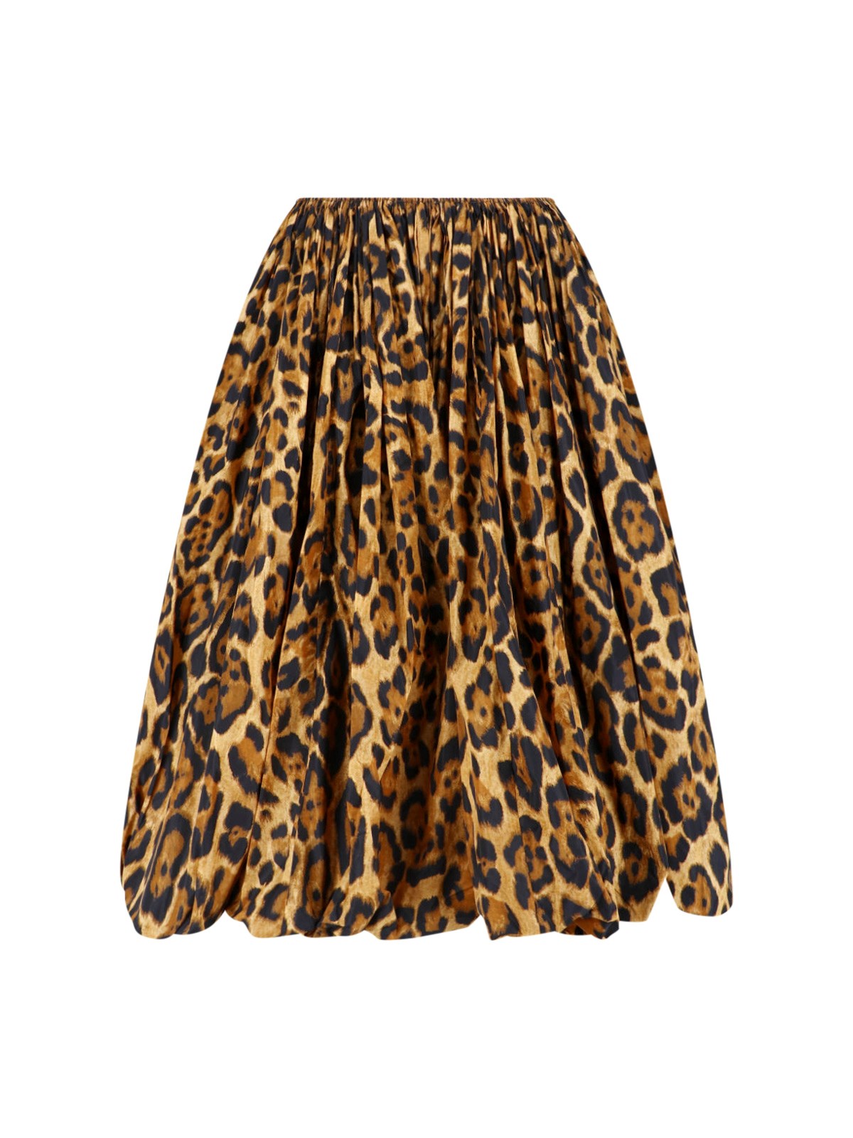 Alaïa Midi Animal Print Taffeta Skirt