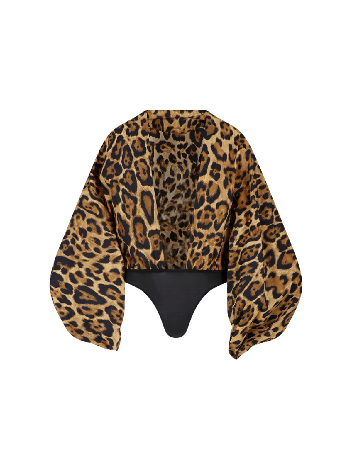 Alaïa Animal Print Bodysuit In Multi