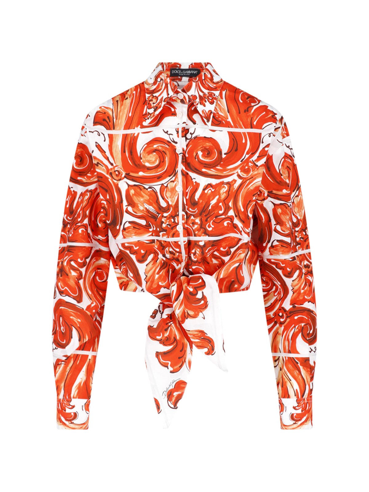 Dolce & Gabbana Crop Shirt "Majolica"