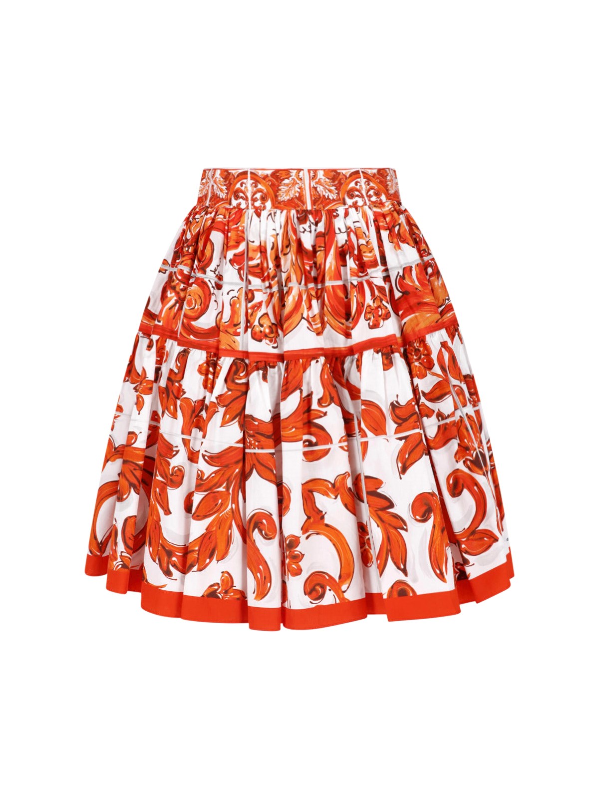 Dolce & Gabbana Mini Skirt "majolica" In Multi