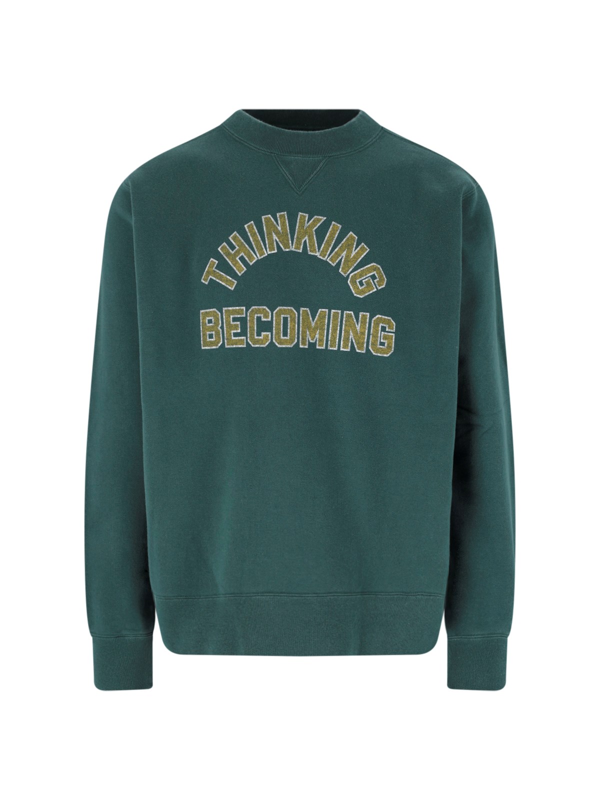 Sacai Graphic Print Sweatshirt In Green