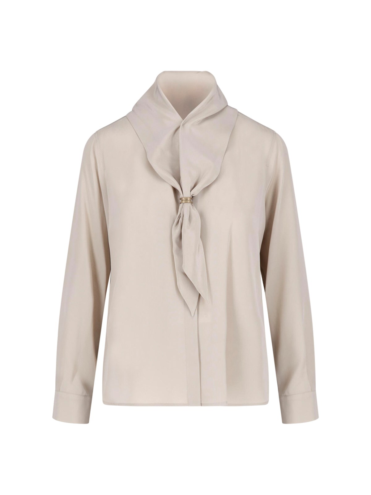 Max Mara Camicia In Seta Con Foulard