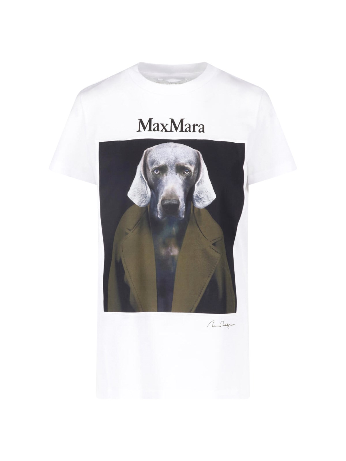 Max Mara Women's White Printed T-Shirt