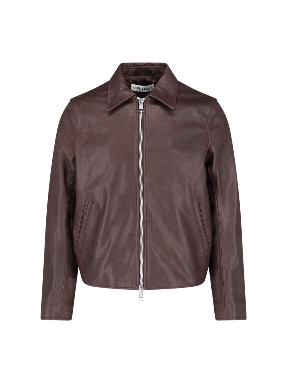 Our Legacy Men's Brown Leather Jacket