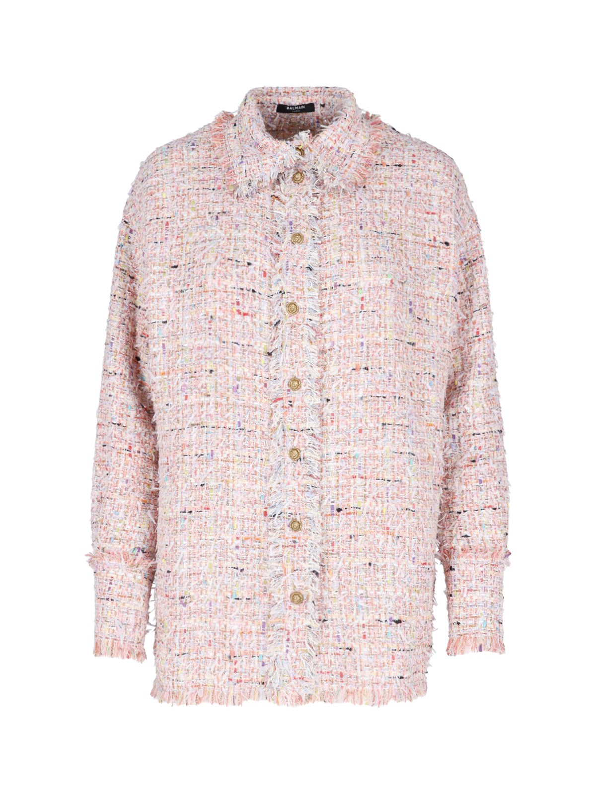 Balmain Donna Multi Camicia In Tweed